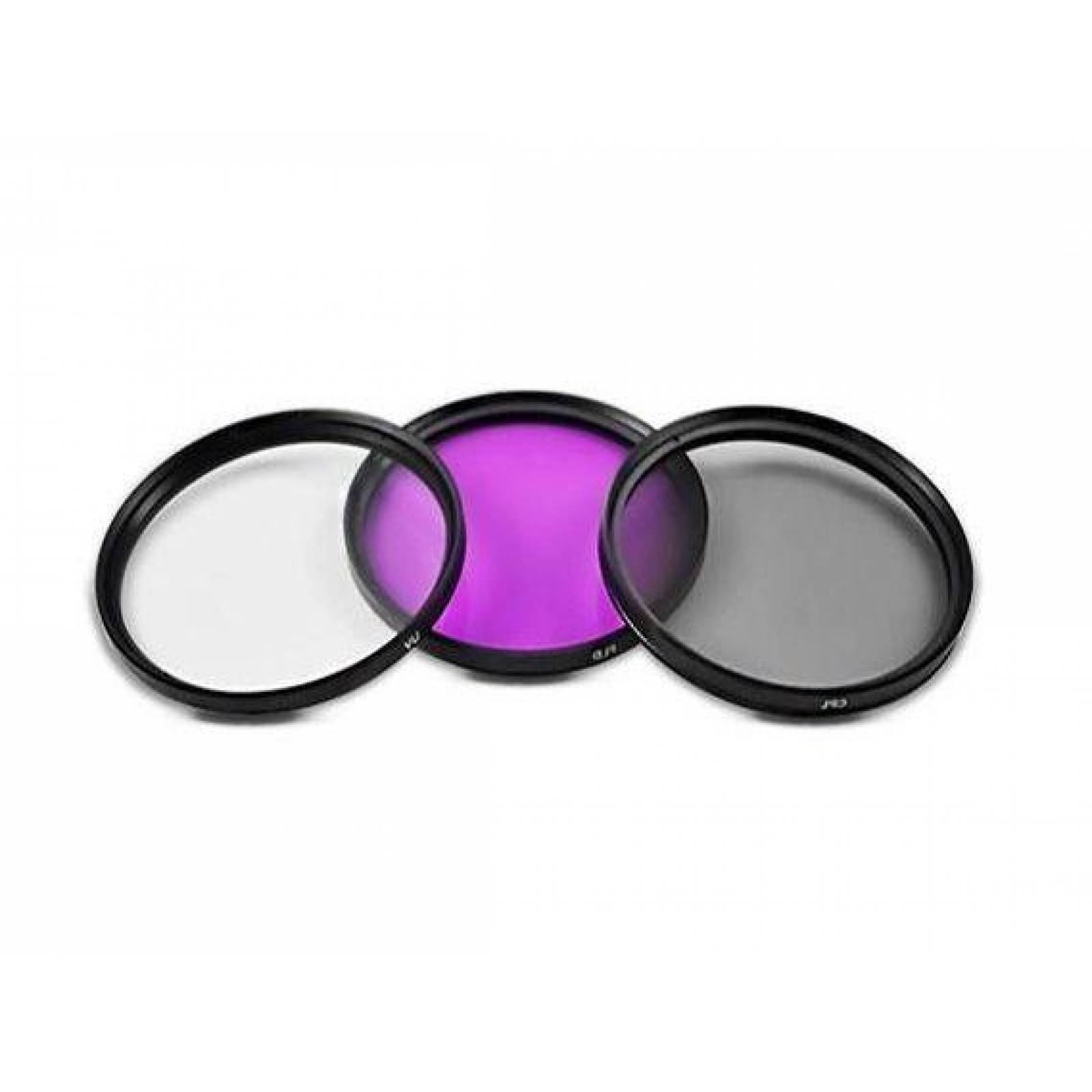 Kit De Filtros De 52mm Uv Cpl Fld C Estuche Fotografia