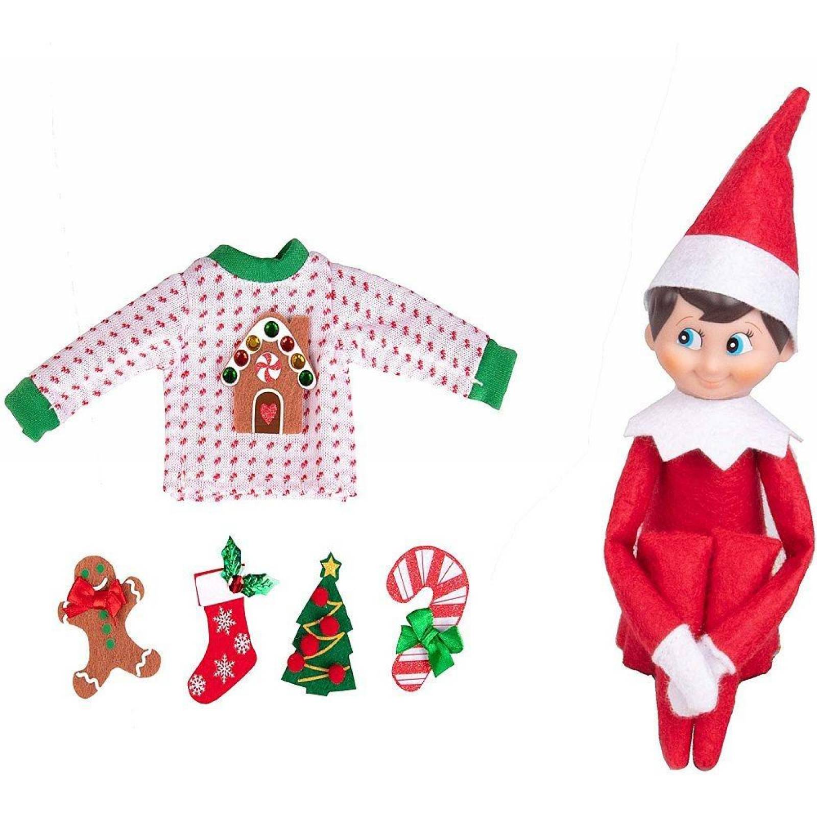Elfo Ojos Azules Incluye Libro Y Sweter Con 5 Decoraciones