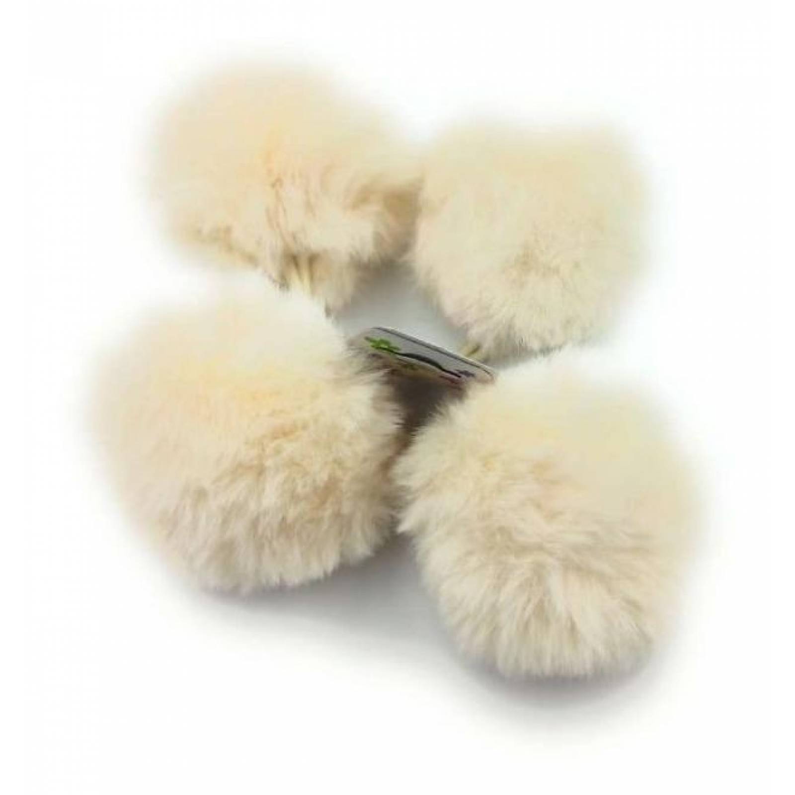 Coletero Liga Suave Pompom Accesorio Para Cabello Colores Beige Hueso