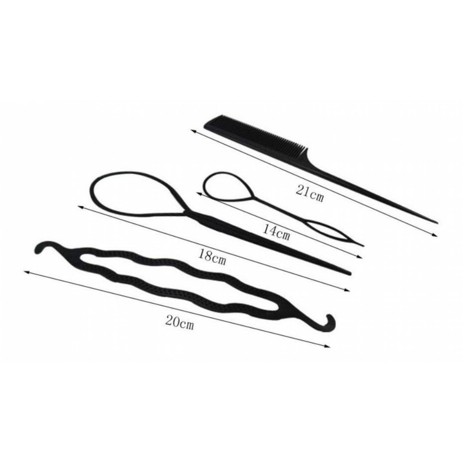 Kit De 4 Accesorios De Moda Para El Cabello Peina Facil