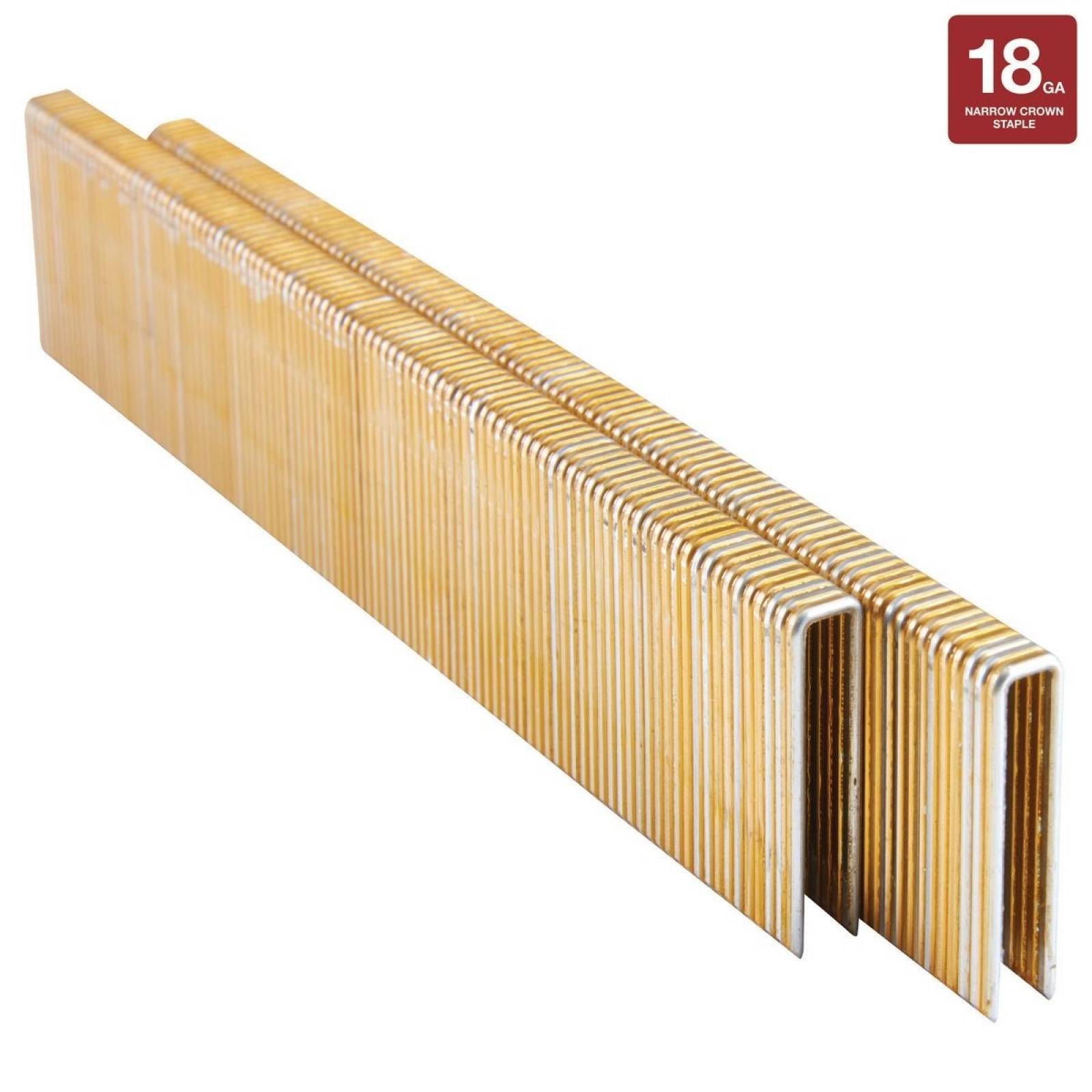  Grapas Galvanizadas de 1" de longitud y Corona 1/4 Pulg c/2,500 Uds. 18 GA 
