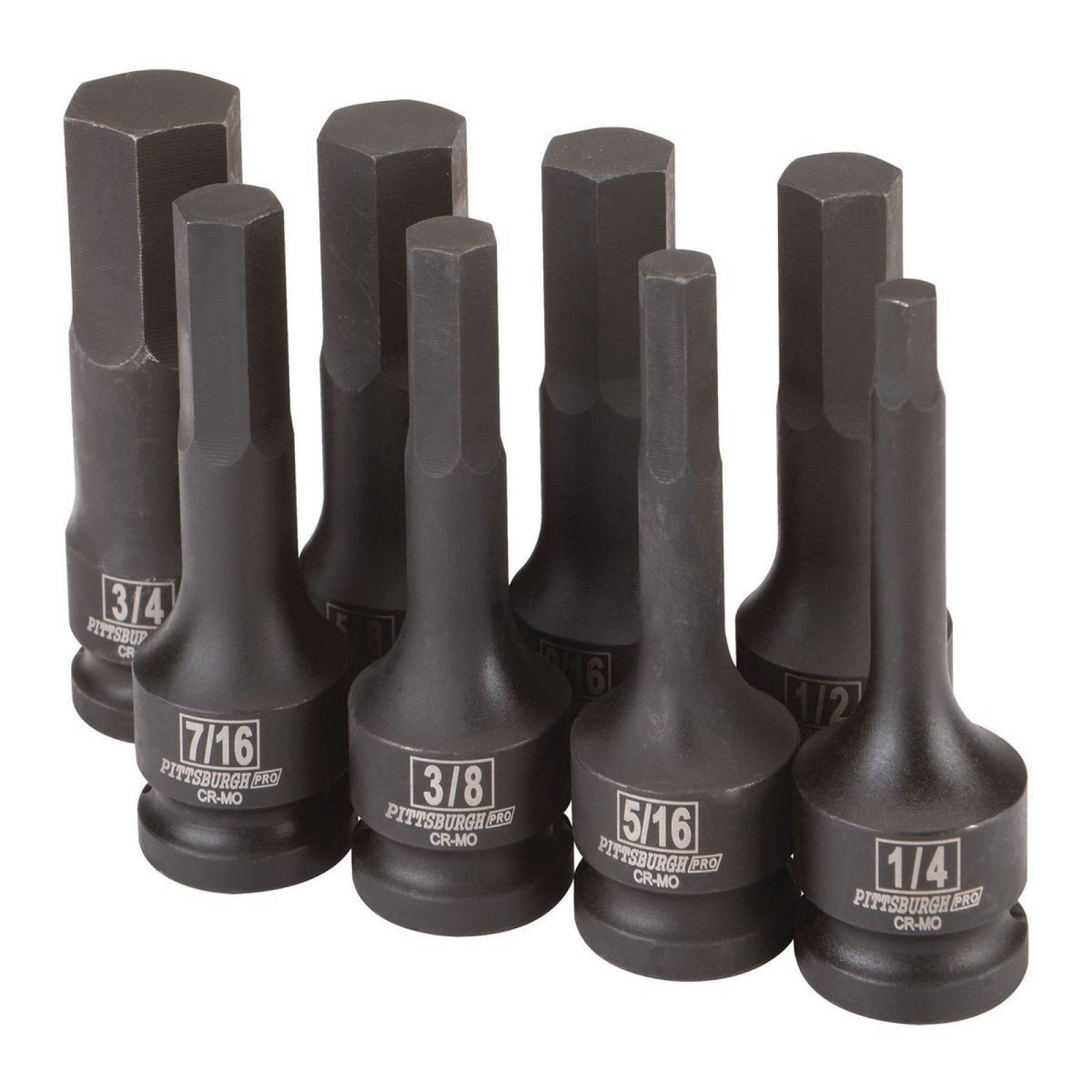 Dados de impacto torque hexagonal  - entrada de 1/2 c/8 pc 