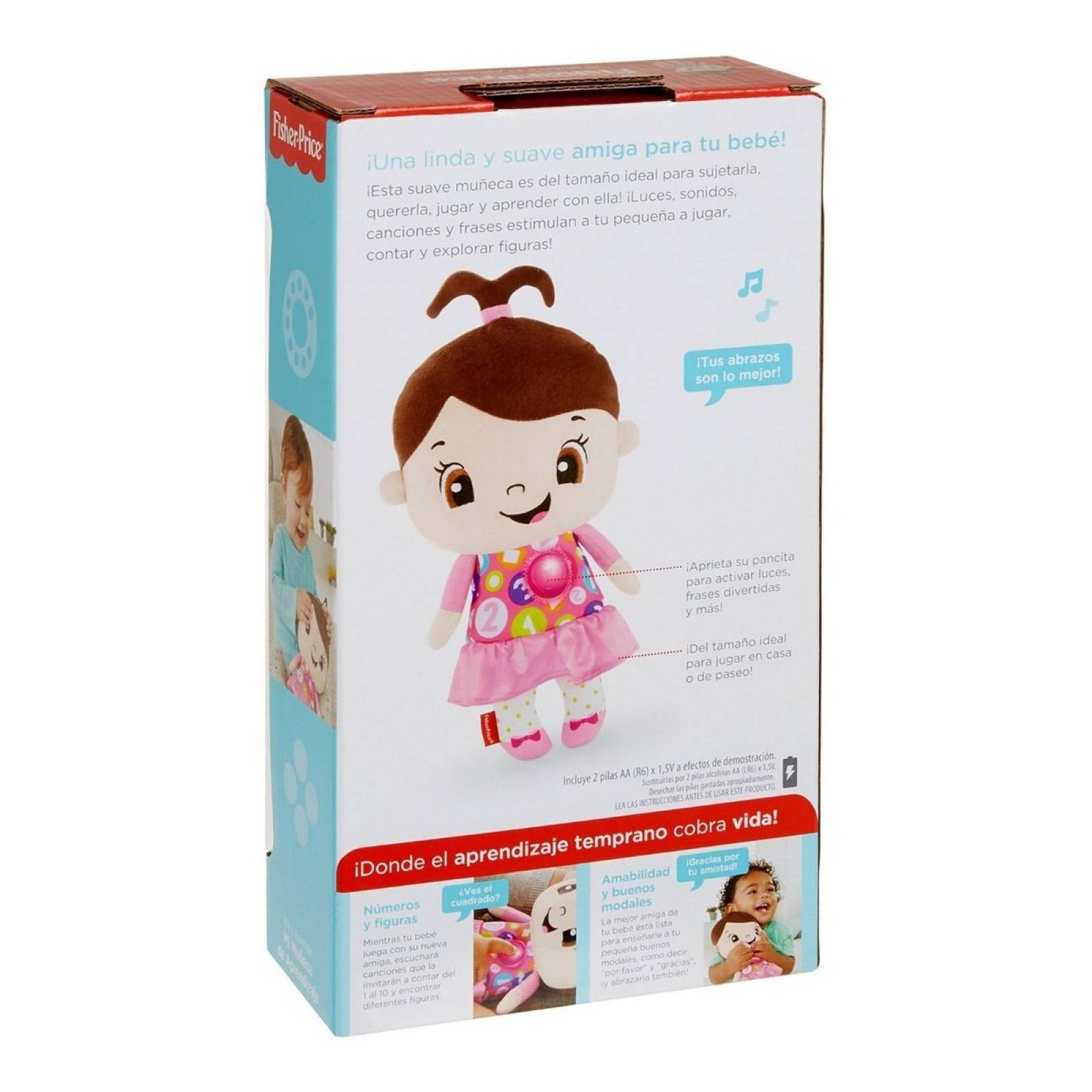 Mi Primera Muñeca Fisher Price Bebe Rie Y Aprende Fwf45 Mattel