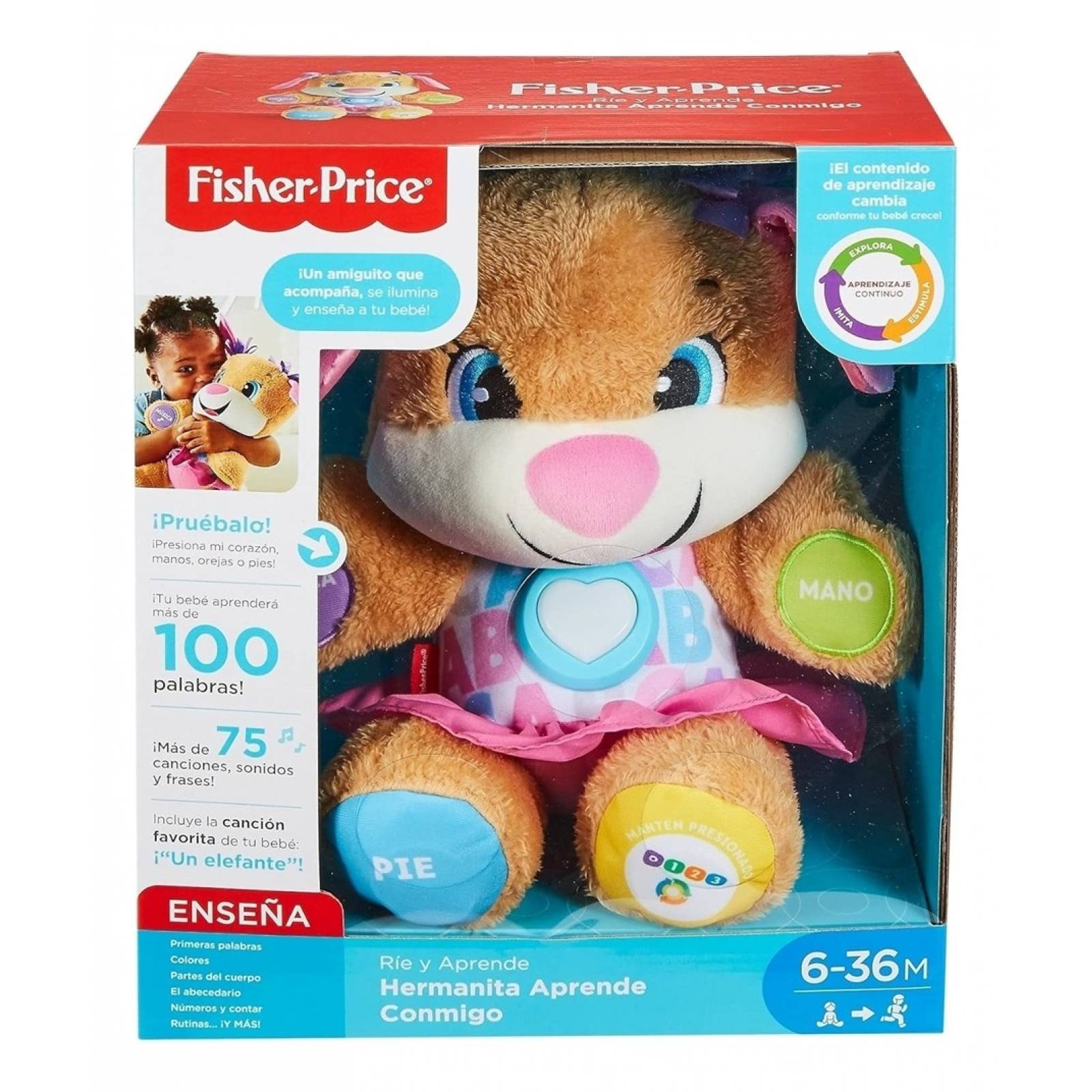 Fisher Price Hermanita Ftn31 Perrita Aprende Conmigo Mattel