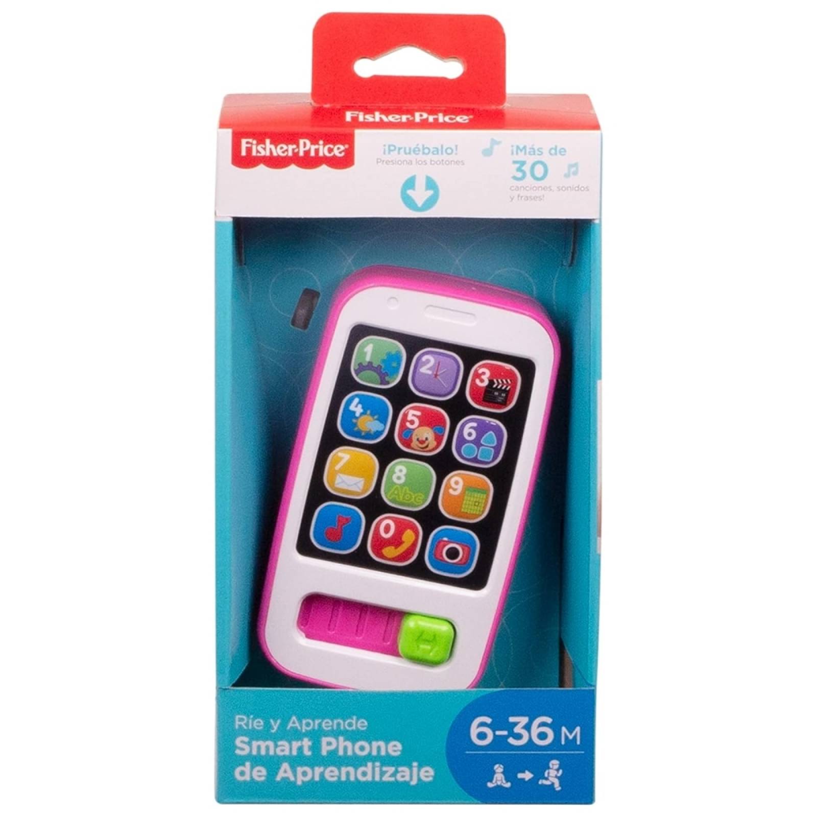 Smartphone Jouet Fisher-Price - Gris Et Rouge - Plus De 30 Chansons Et Sons - Pour Bébés 6 Mois à 3 Ans
