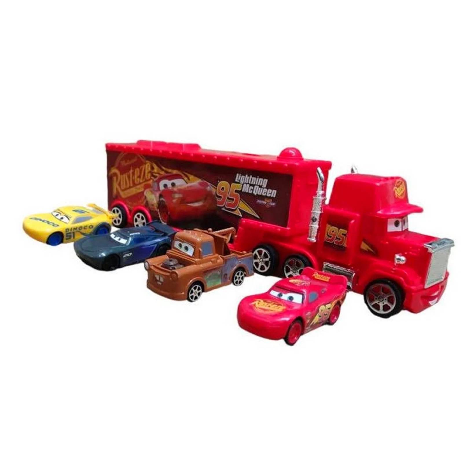 Trailer Mack Madrina Cars Con Carro Rayo Mate Cruz T377801