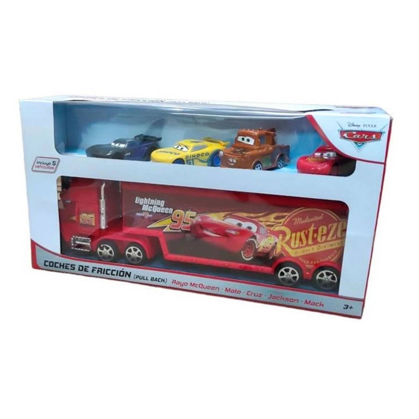 Trailer Mack Madrina Cars Con Carro Rayo Mate Cruz T377801