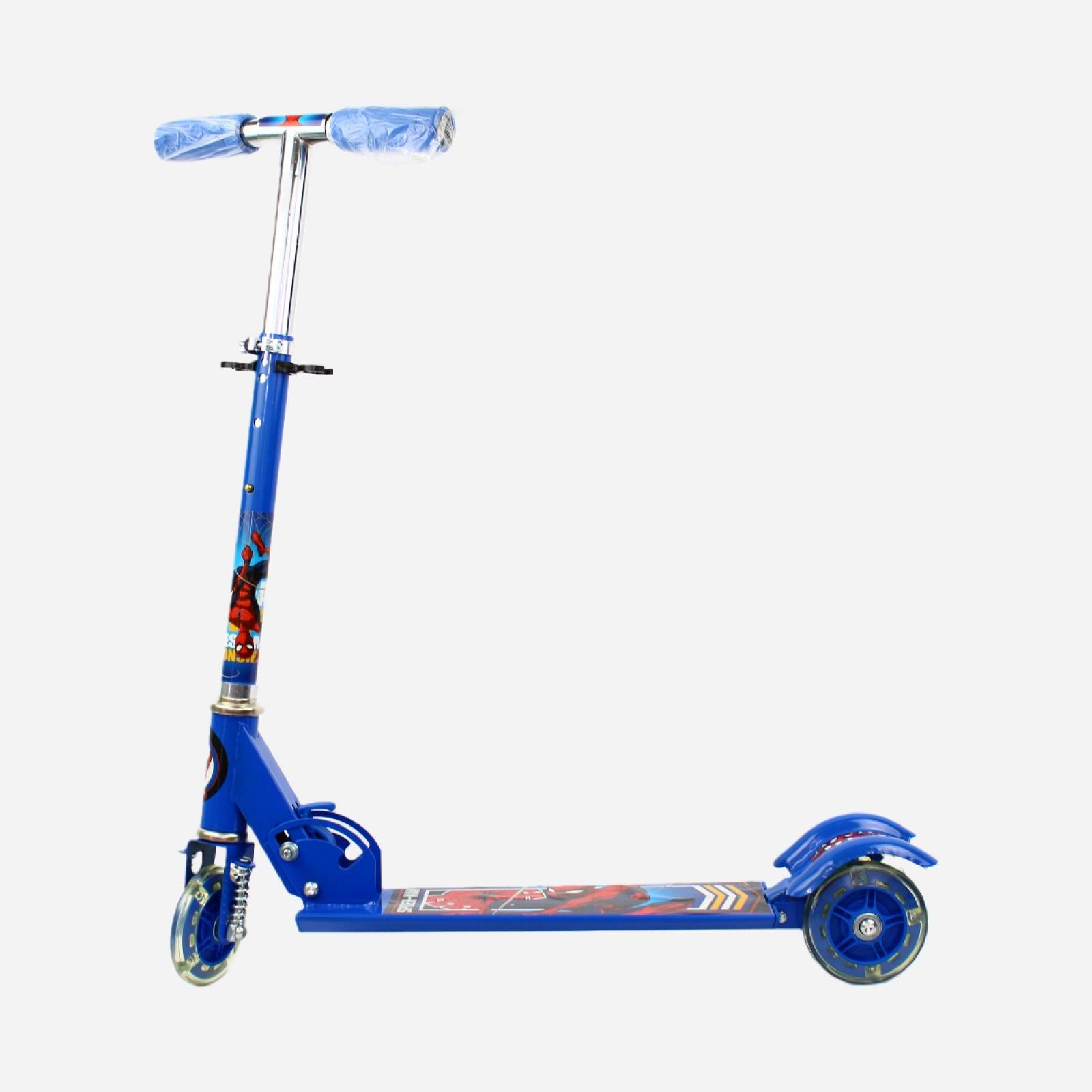 Scooter Con Luz Spiderman Hombre Araña 3 Ruedas T364281