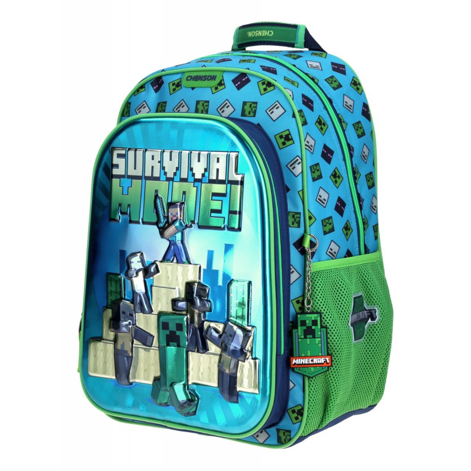 Mochila Escolar Grande Chenson Minecraft Mc65769 9 Sorv