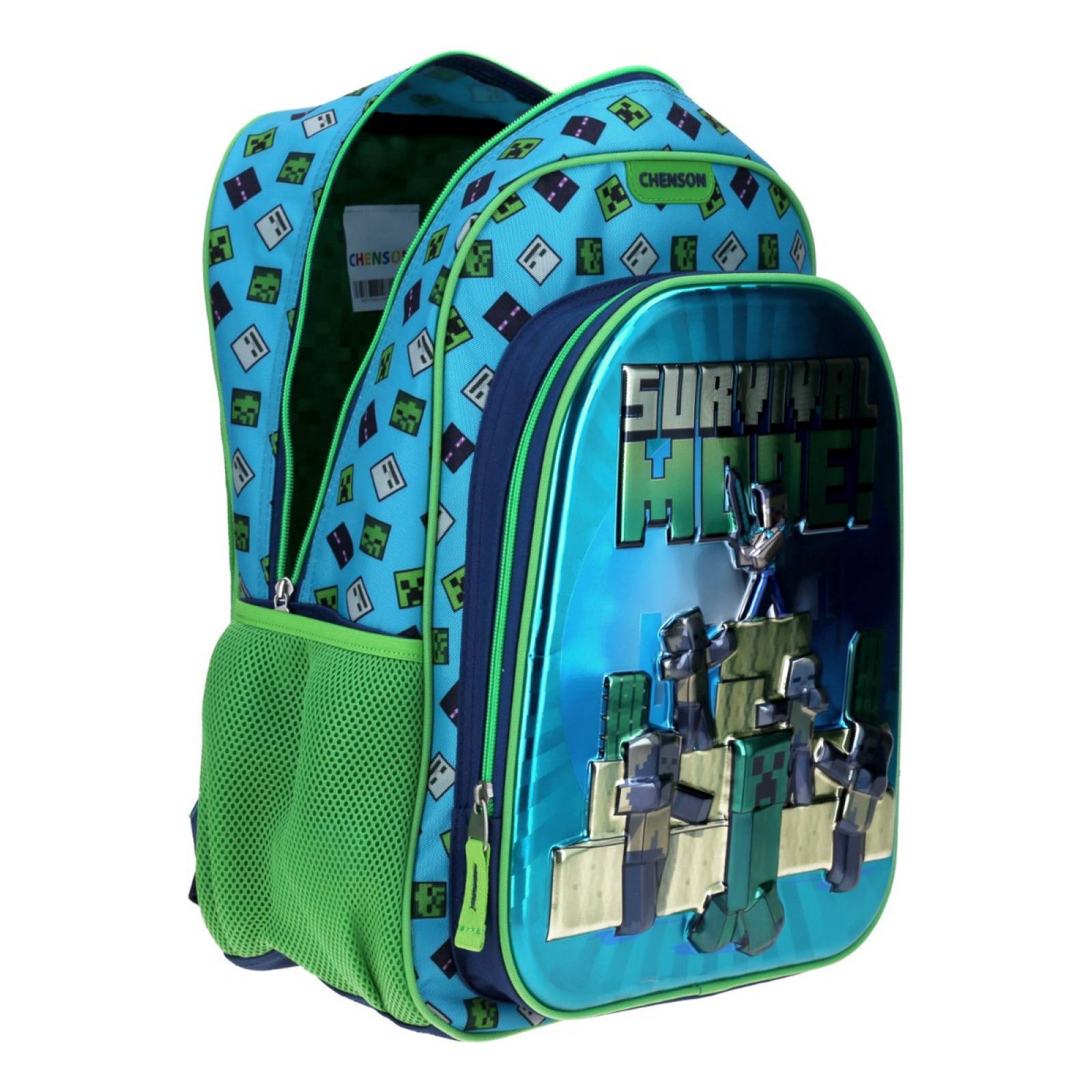 Mochila Escolar Grande Chenson Minecraft Mc65769 9 Sorv