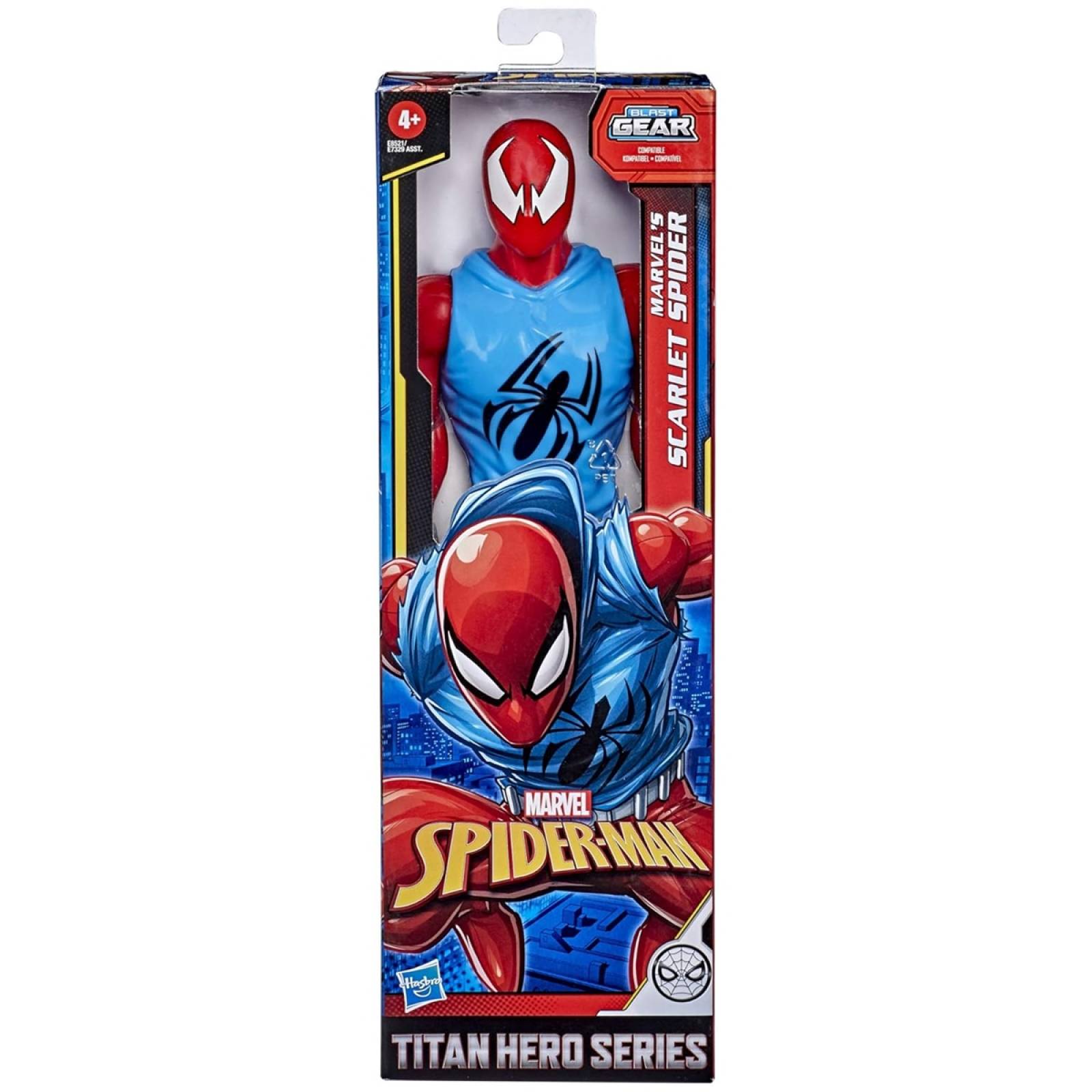 Figura Scarlet Spiderman Titan Hero Hombre Araña Hasbro E8521