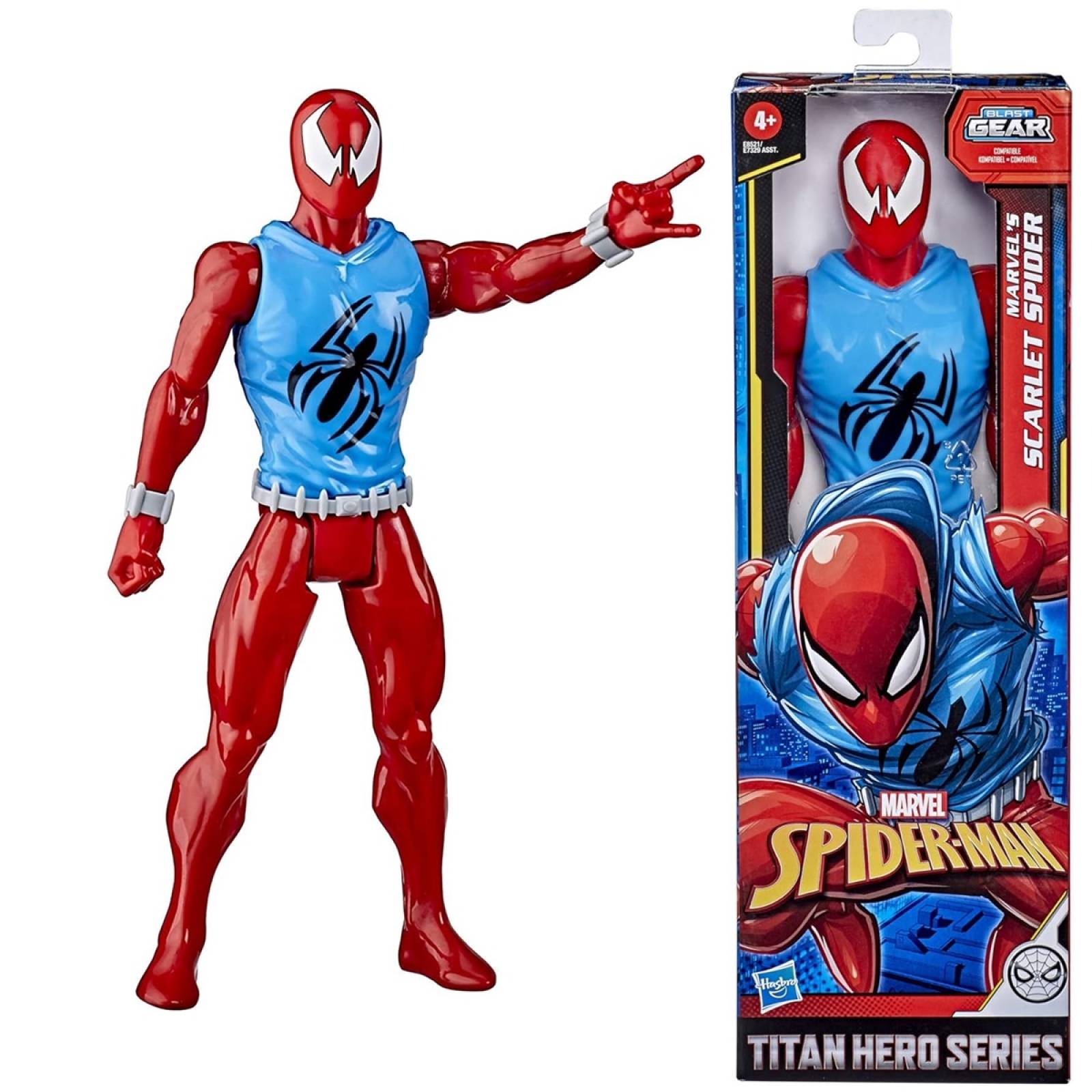 Figura Scarlet Spiderman Titan Hero Hombre Araña Hasbro E8521