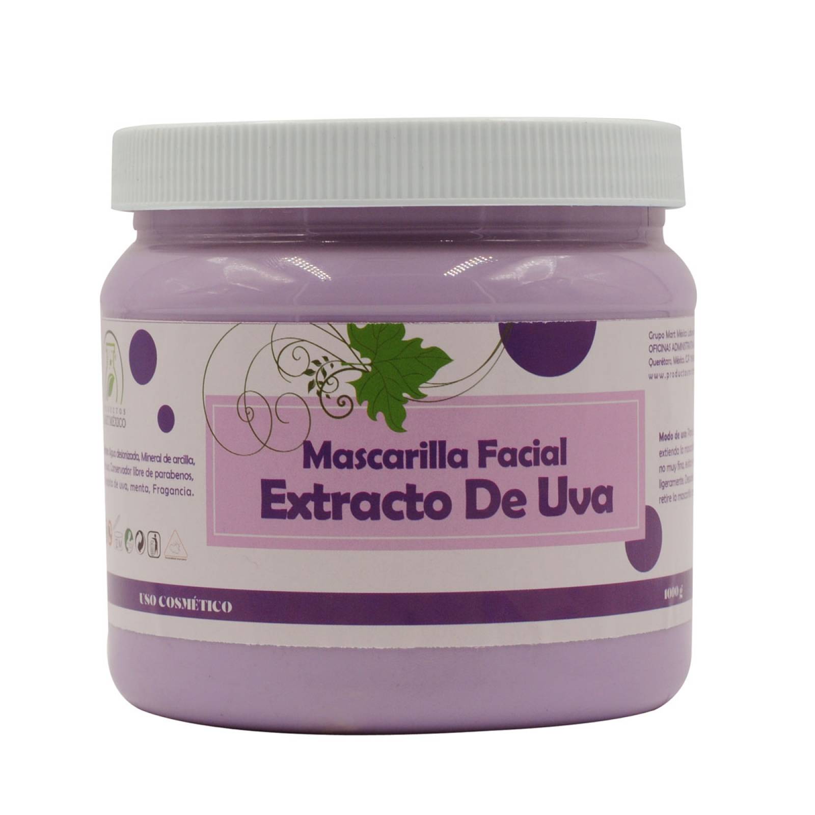 Mascarilla Facial De Uva Antioxidante Despigmentante 1 Kg