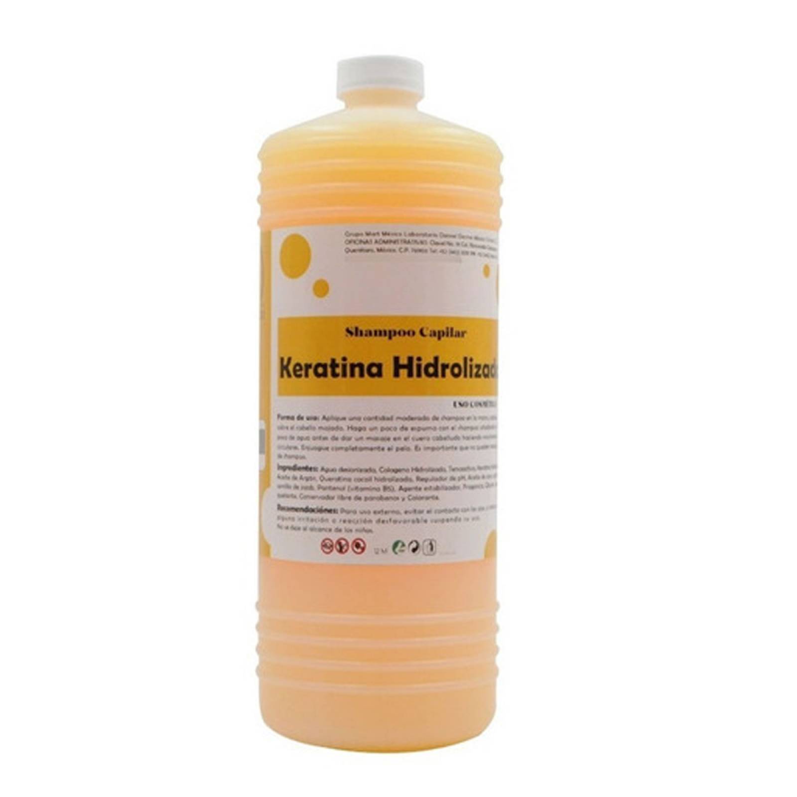 Shampoo Con Keratina Hidrolizada Cabello Maltratado (1 Litro)