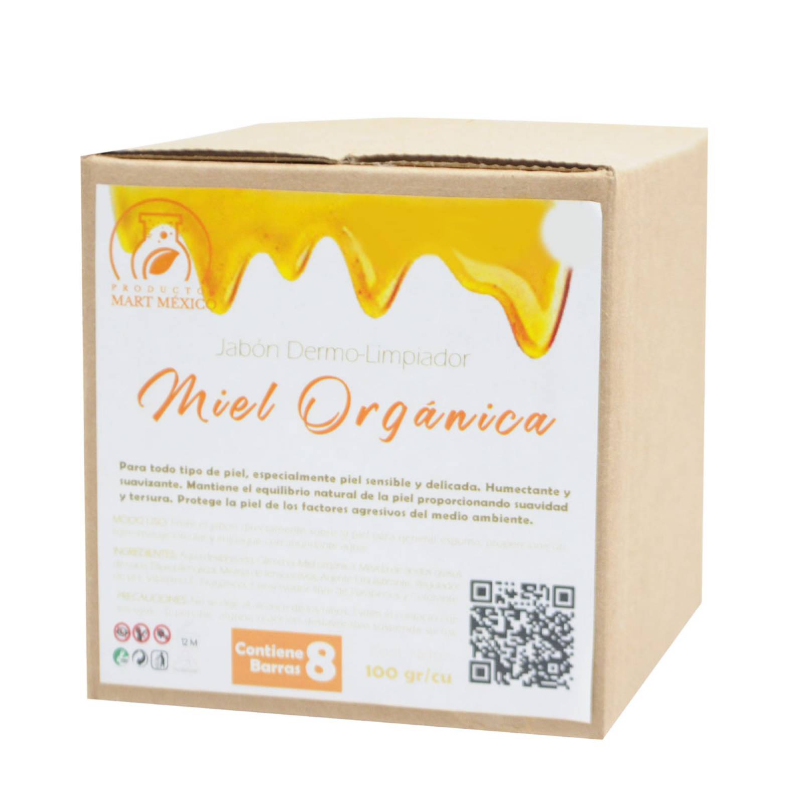 Jabón Barra De Miel & Glicerina Para Piel Seca (8 Piezas)