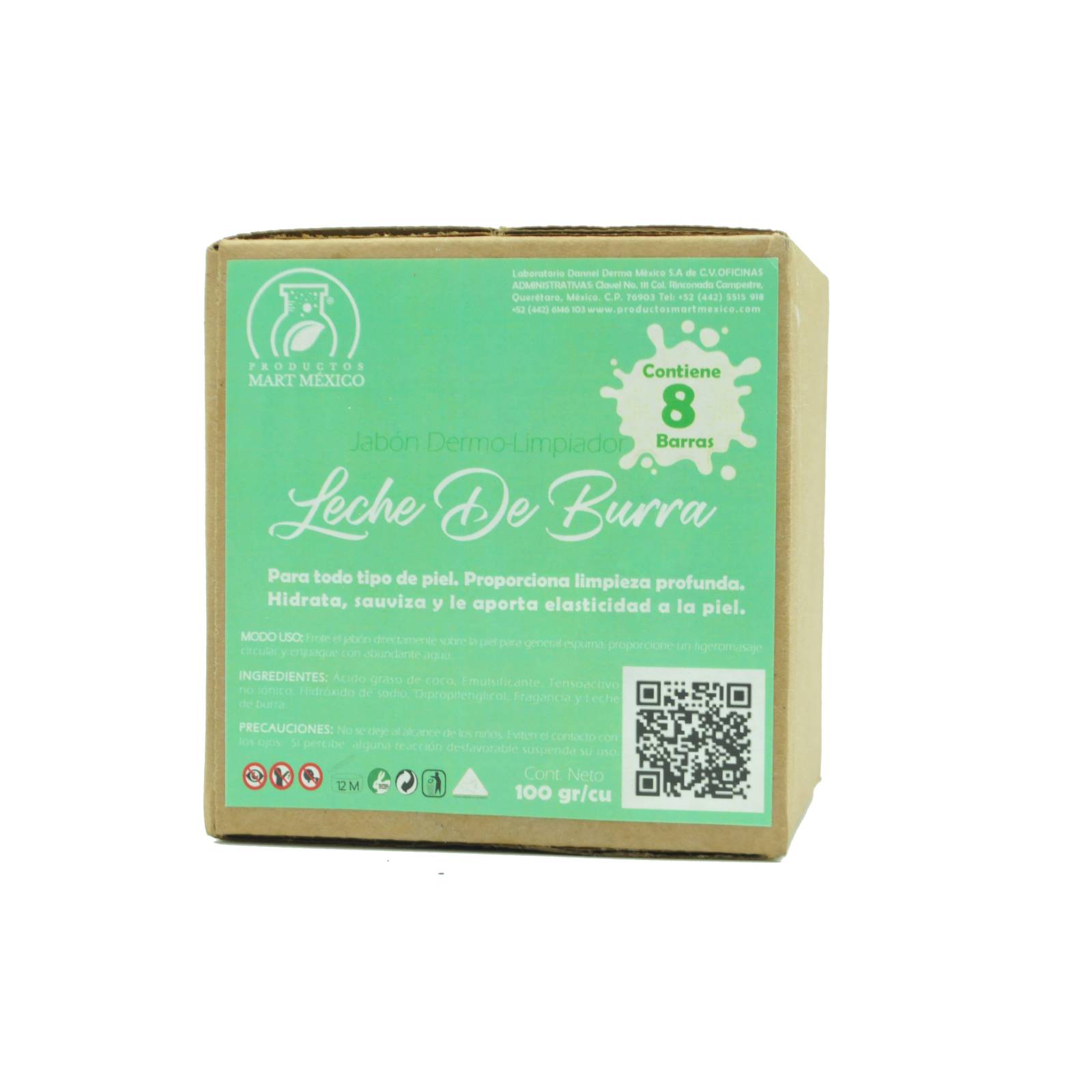 Jabón Artesanal Leche De Burra Piel Madura (8 Piezas)