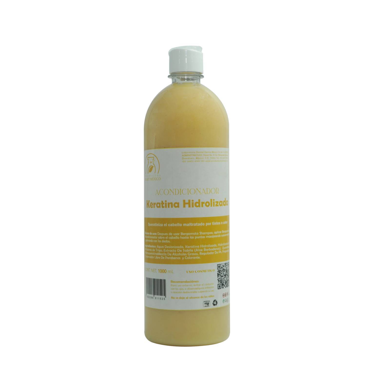 Acondicionador De Keratina Hidrolizada Cabello Maltratado (1 Litro)