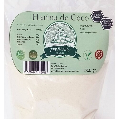 Harina de coco natural 500gr