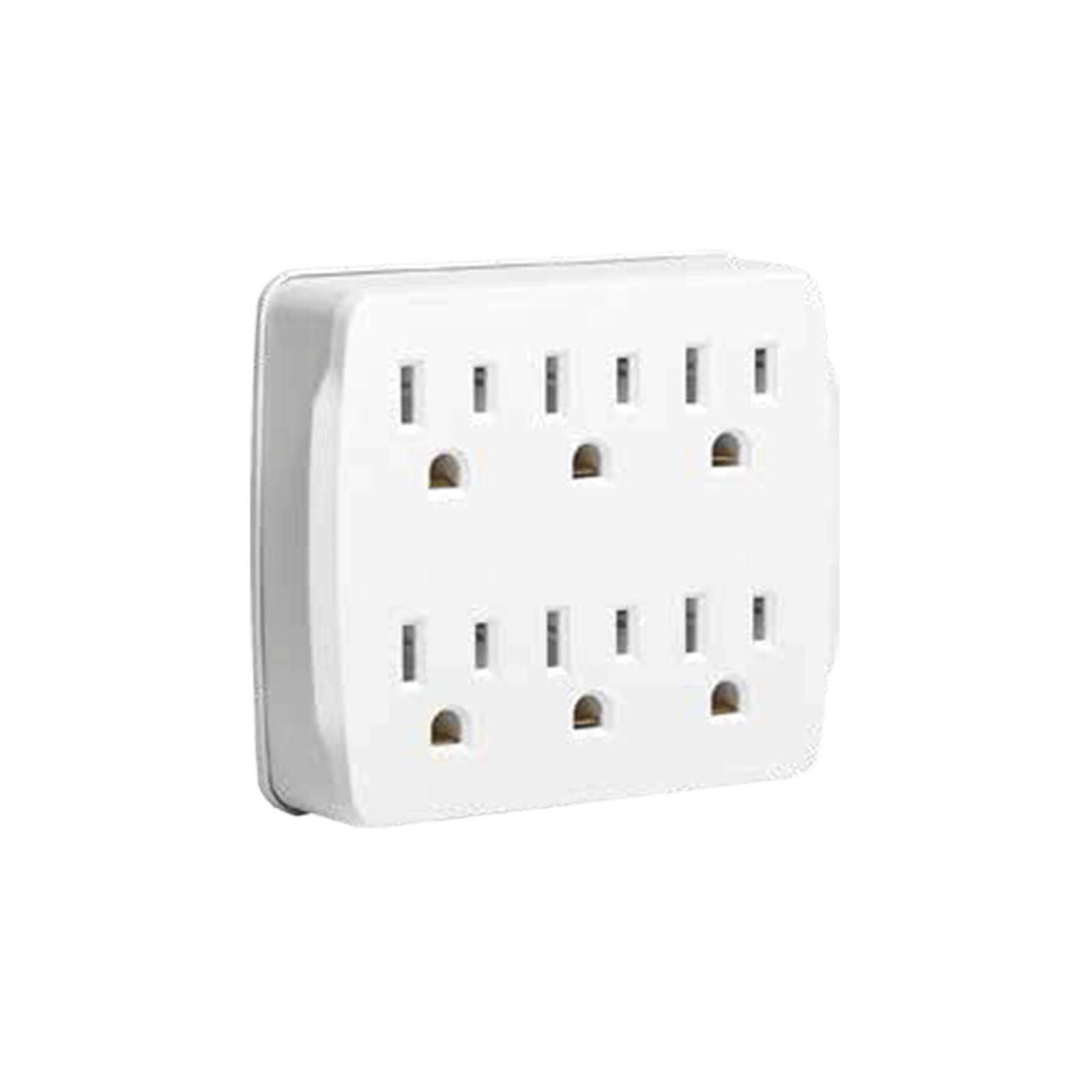 Multicontacto Para Pared Con 6 Contacto,125 V /15 A