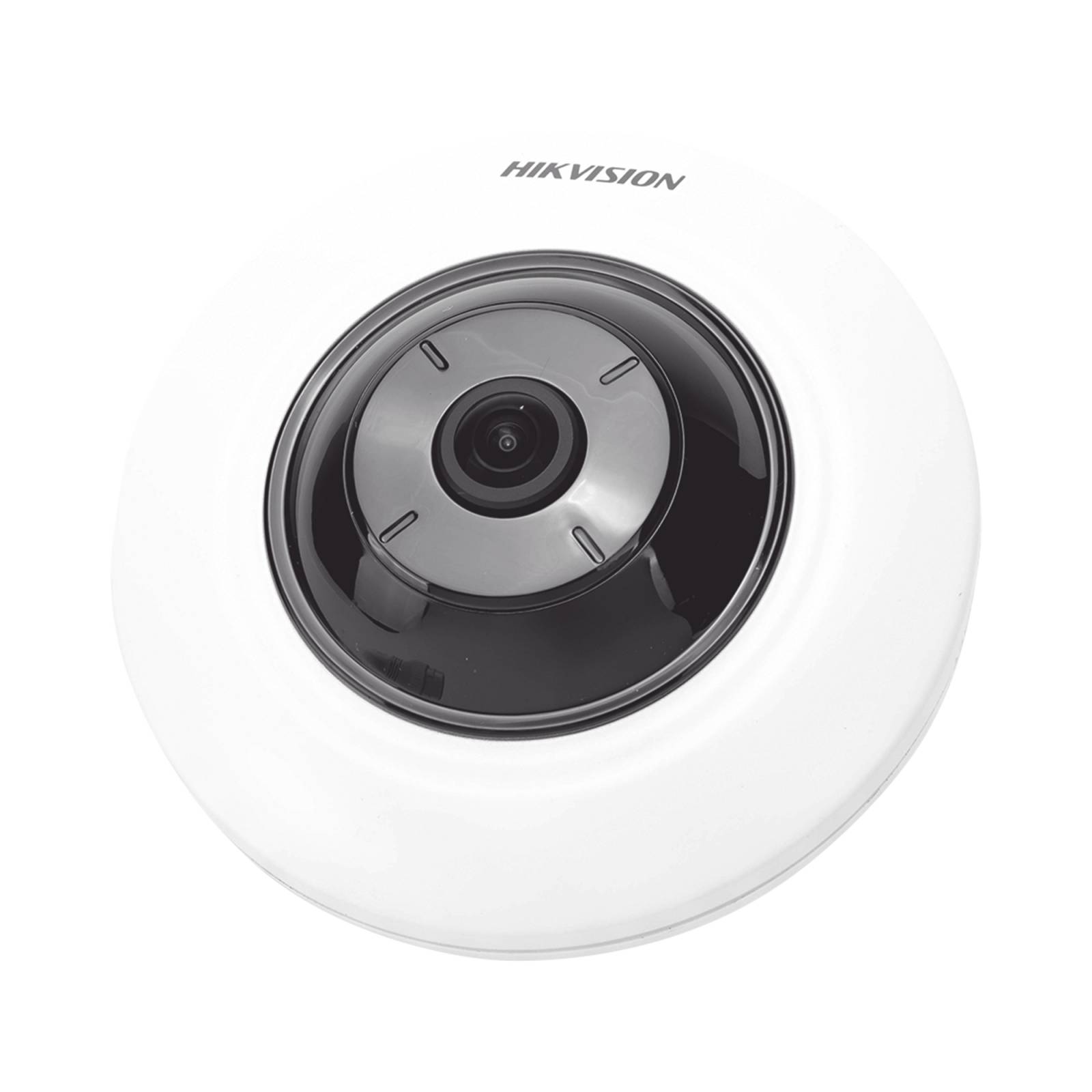 Mini Fisheye IP 5 Megapixel / Serie PRO + / Panorámica 180 - 360 / 8 mts IR / Uso en Interior / PoE / Múltiples Vistas por iVMS-4200 / Entrada y Salida Audio y Alarma