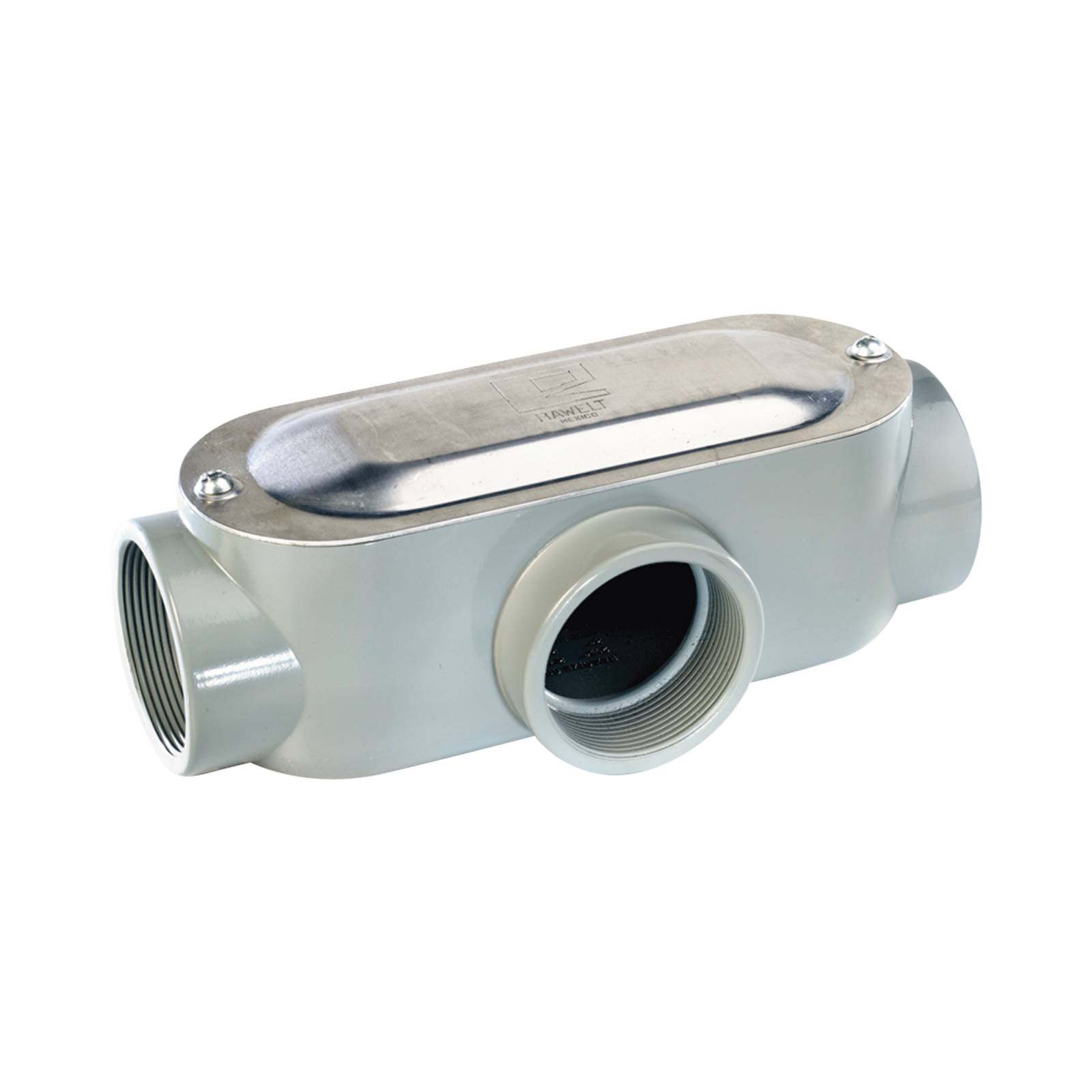 Caja Condulet tipo T de 3/4 (19.05 mm) Incluye tapa y tornillos.