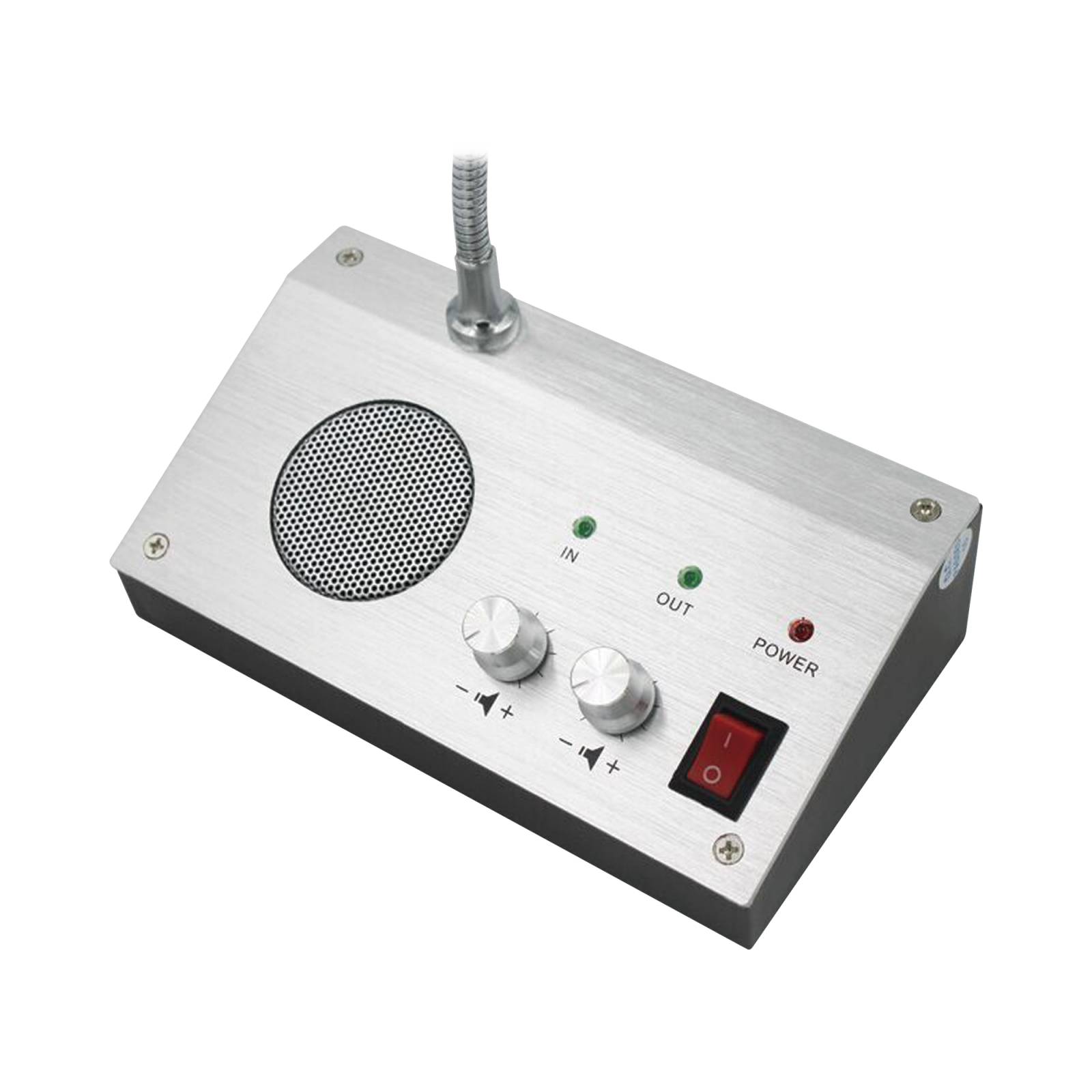 Sistema de intercomunicación de voz de dos vías, 3W, AC 9V/ 1A, micrófono interior + micrófono exterior