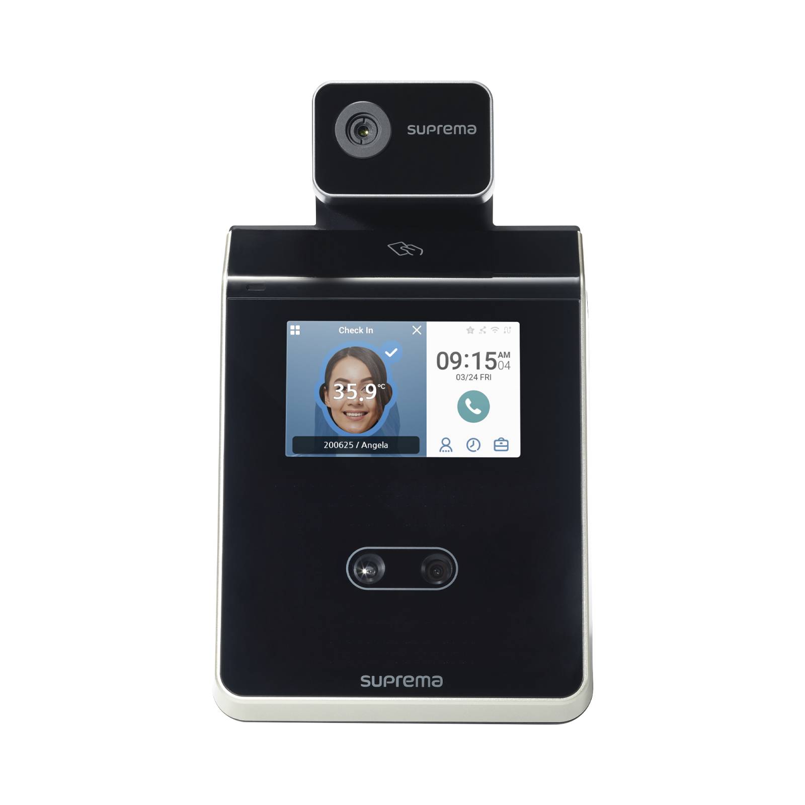 FaceStation 2 Lector Facial/ Notificación por Temperatura Alta /  Bluetooth MultiClass SE Dual RFID (125KHZ EM HID PROX 13.56MHZ Mifare DesFire / EV1 FELICA ICLASS S) Compatible con BioStar2
