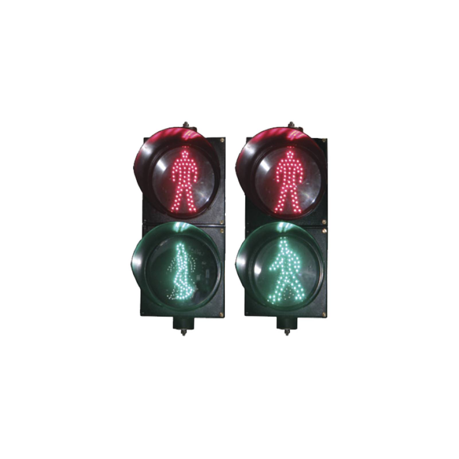 Semáforo peatonal con indicador alto/siga estático