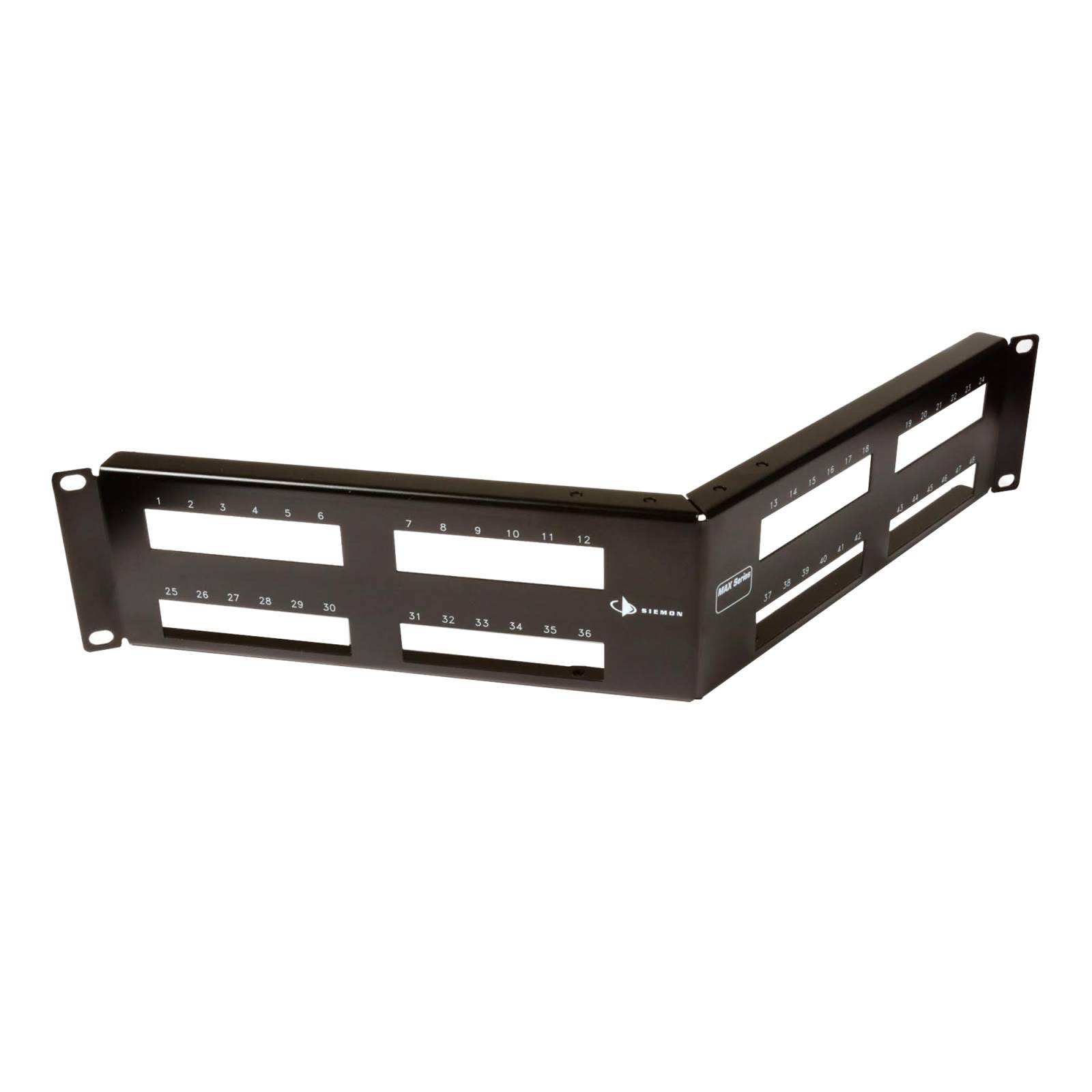 Patch Panel MAX Modular, de 48 Puertos, Angulado, 2UR