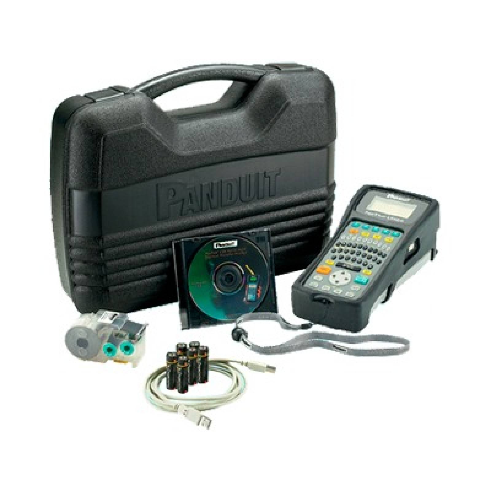 Kit de Impresora Etiquetadora, Para Identificación de Cables, Componentes y Equipos de Seguridad, Con Teclado Qwerty, de Transferencia Térmica, con Adaptador AC