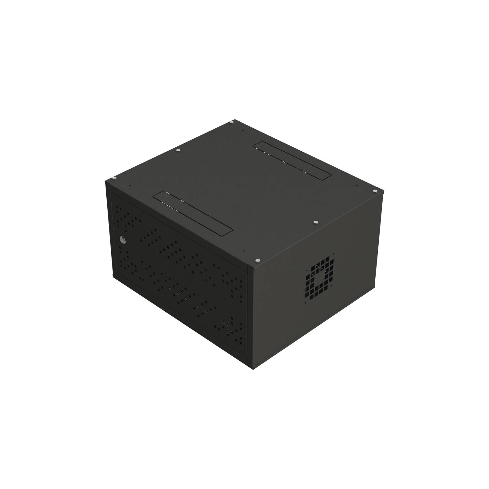 Gabinete de Escritorio con Rack 19, 6U. Doble puerta.