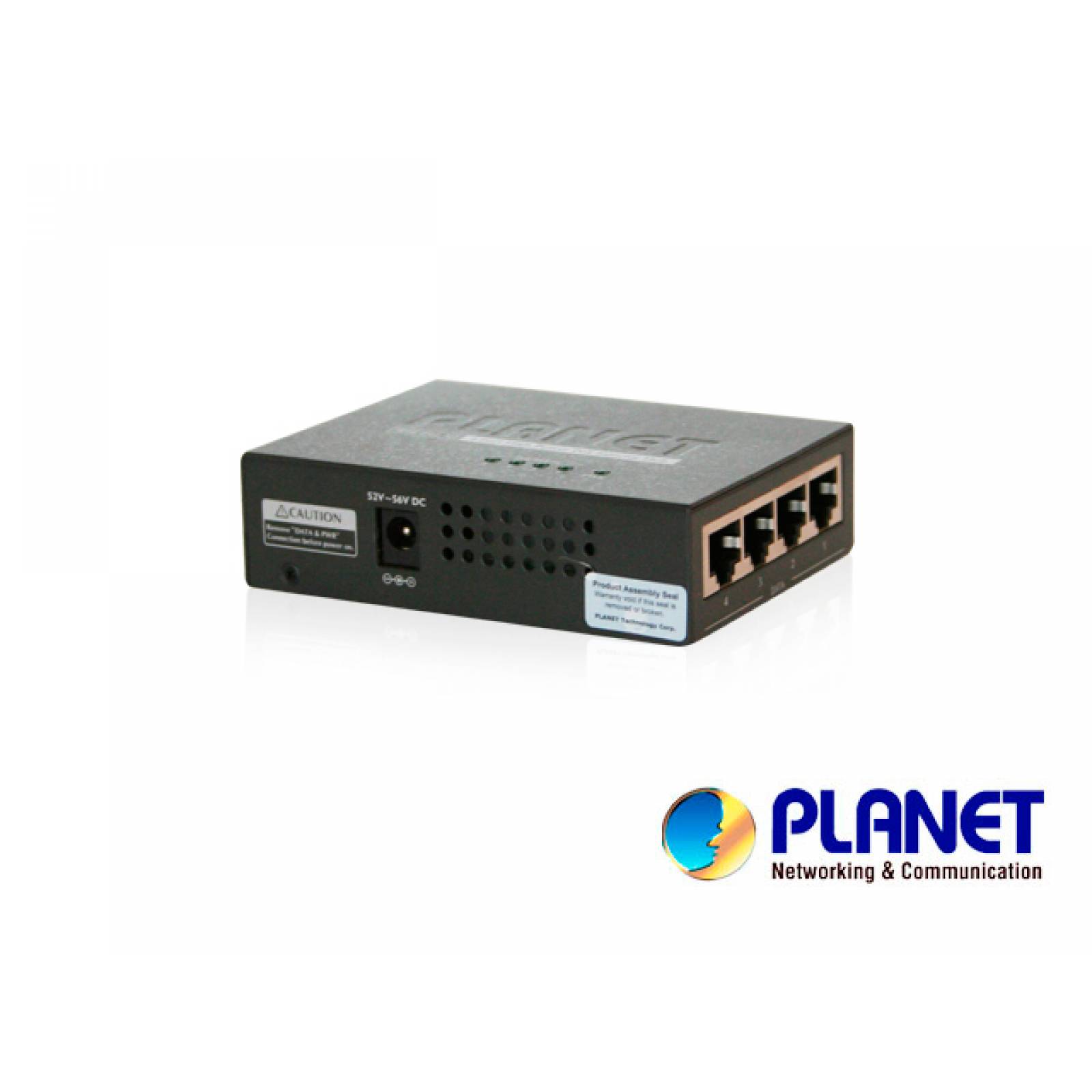 Inyector Poe 4 Puertos / Planet Hpoe-460 / Velocidad De Tran