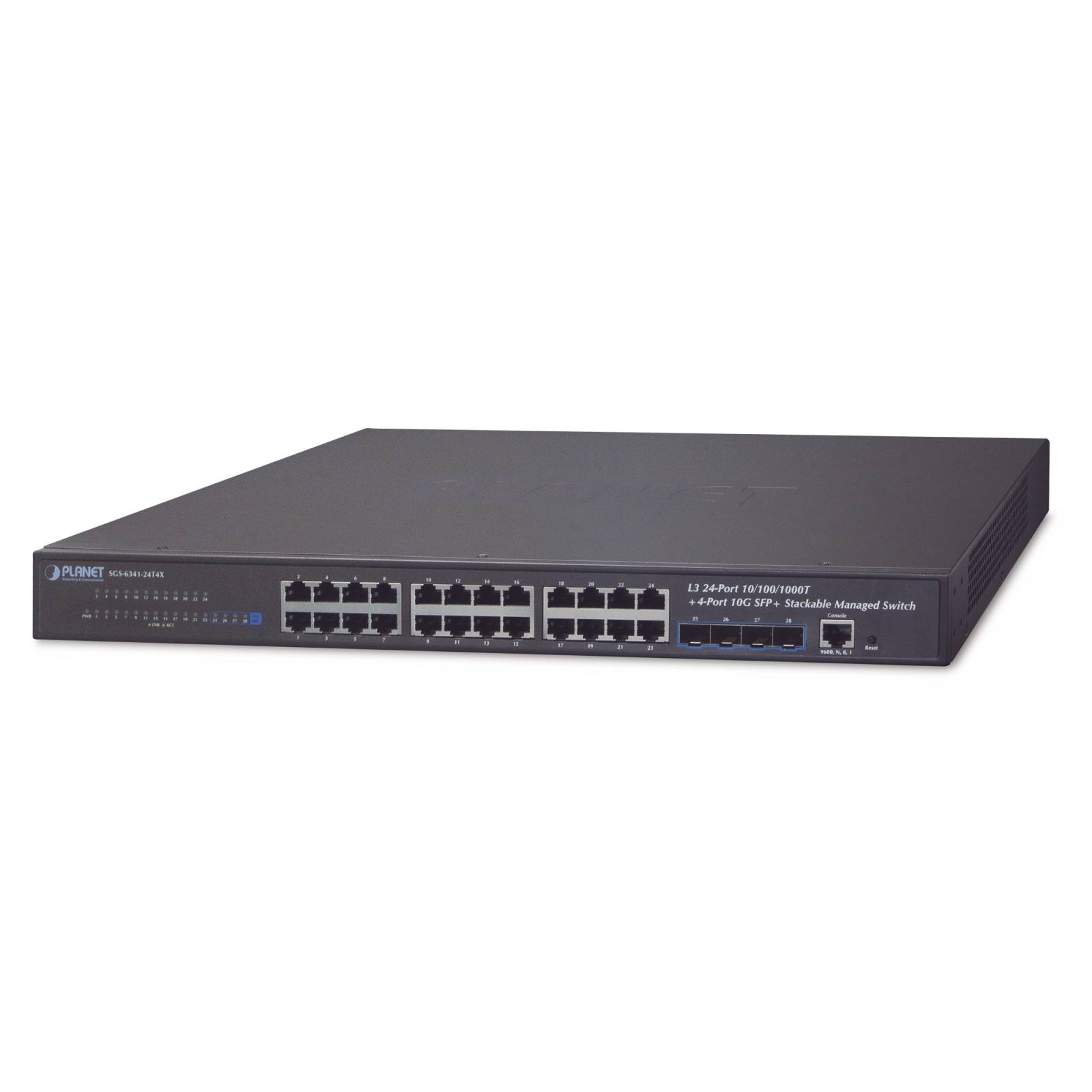 Switch Administrable Capa 3, 24-Puertos 10/100/1000T + 4-Puertos 10G SFP+, Apilable