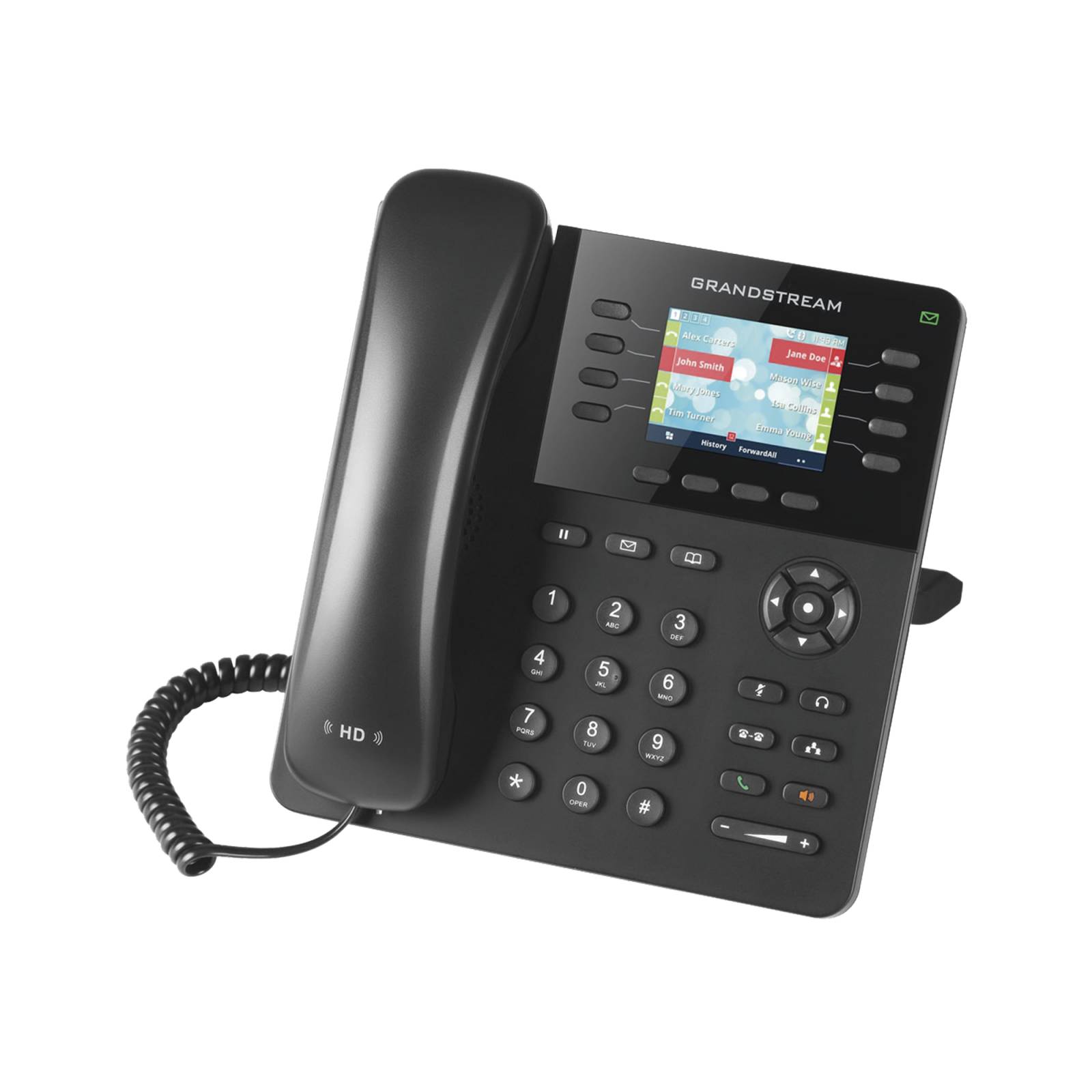 Teléfono IP SMB PoE 8 Líneas 4 Teclas de Función y conferencia de 4 vías. PoE