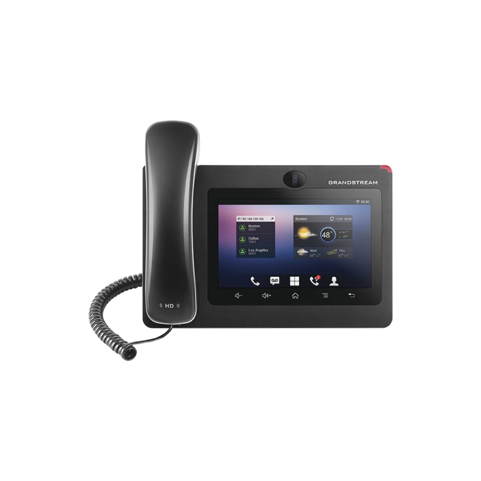 Teléfono IP GrandStream Empresarial para Videoconferencias con Android 7, 16 lineas, procesador 4 nucleos