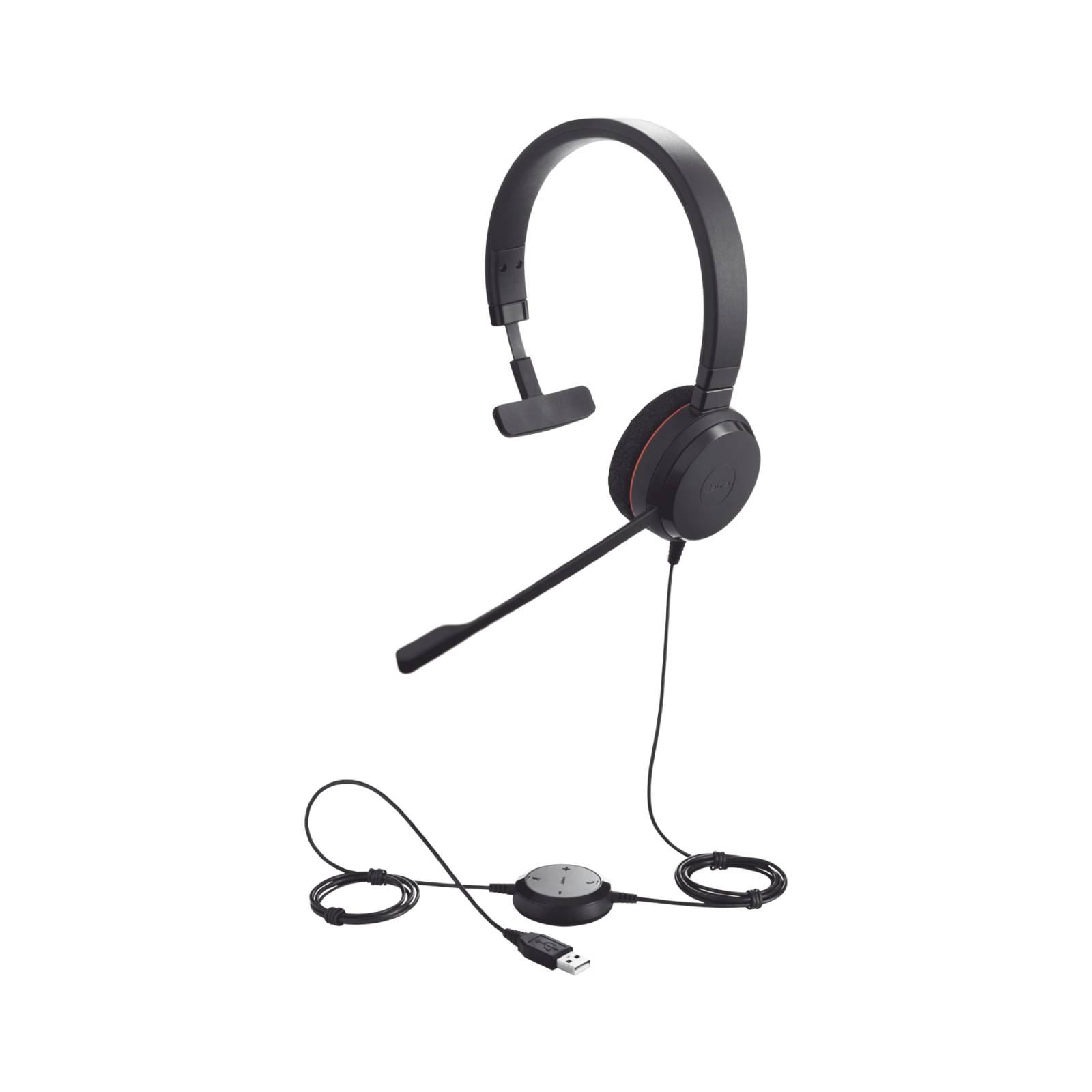 Jabra Evolve 20 Mono con conexión USB, micrófono con cancelación de ruido de ultima generación, configuración Plug and Play (4993-829-209)