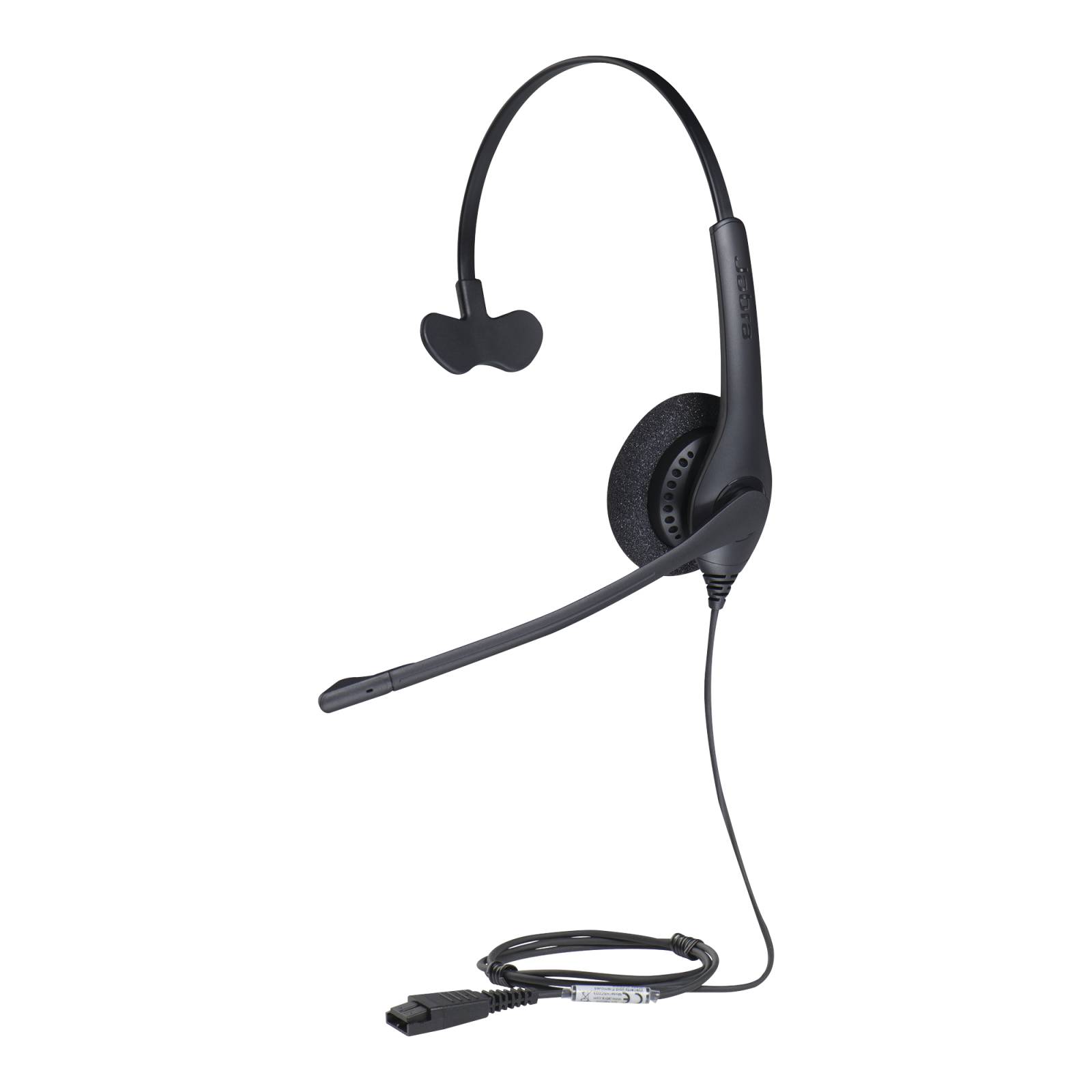 Jabra Biz 1500 Mono, auricular profesional con cancelación de ruido, ligero y cómodo ideal para contact center con conexión QD (1513-0157)