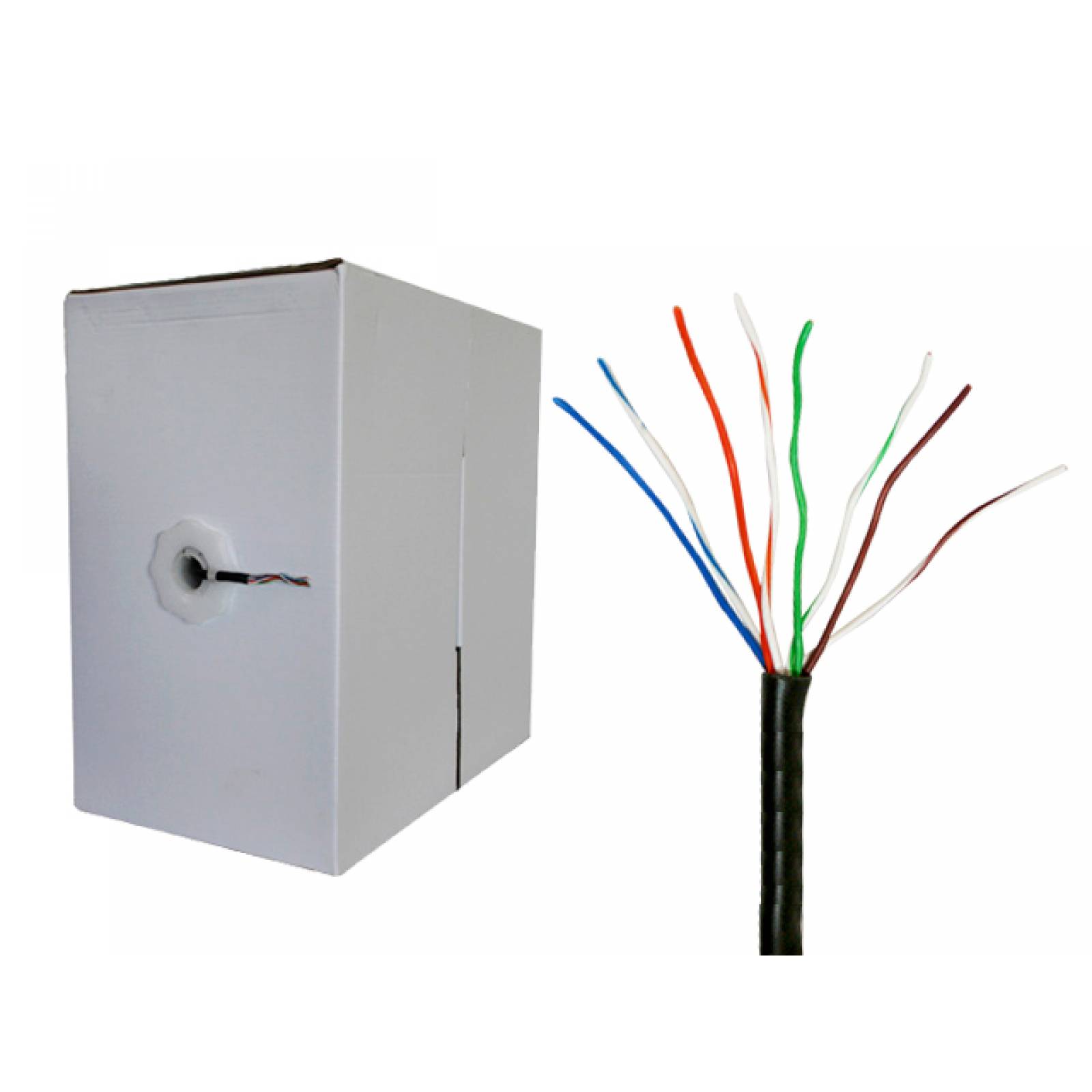 Cable Utp Cat5e Maxicable Negro Recubrimiento De Cobre Cca 3