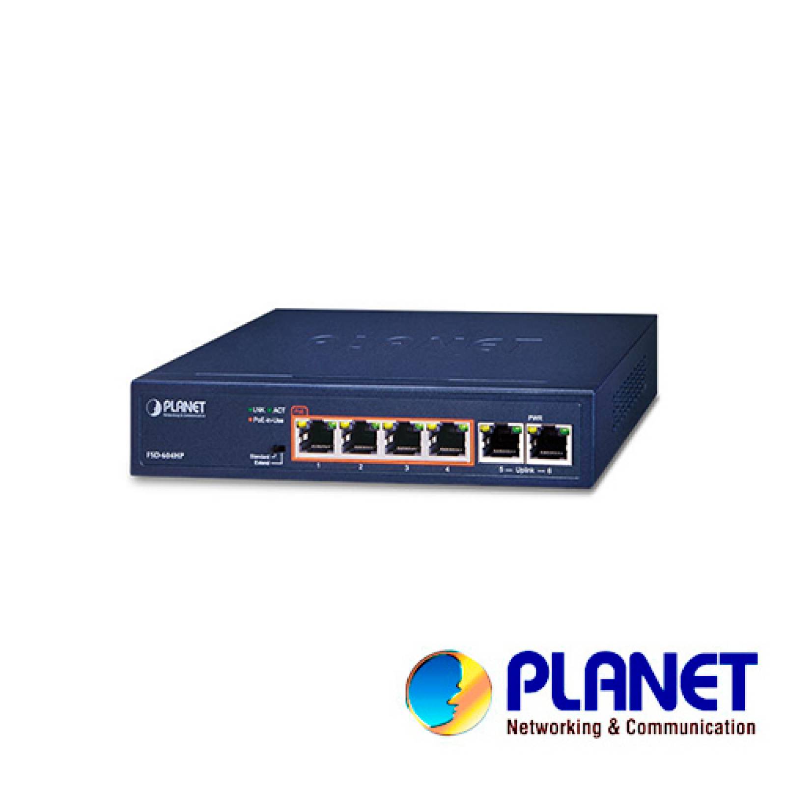 Switch No Administrable Planet Fsd-604hp / 6 Puertos Rj45
