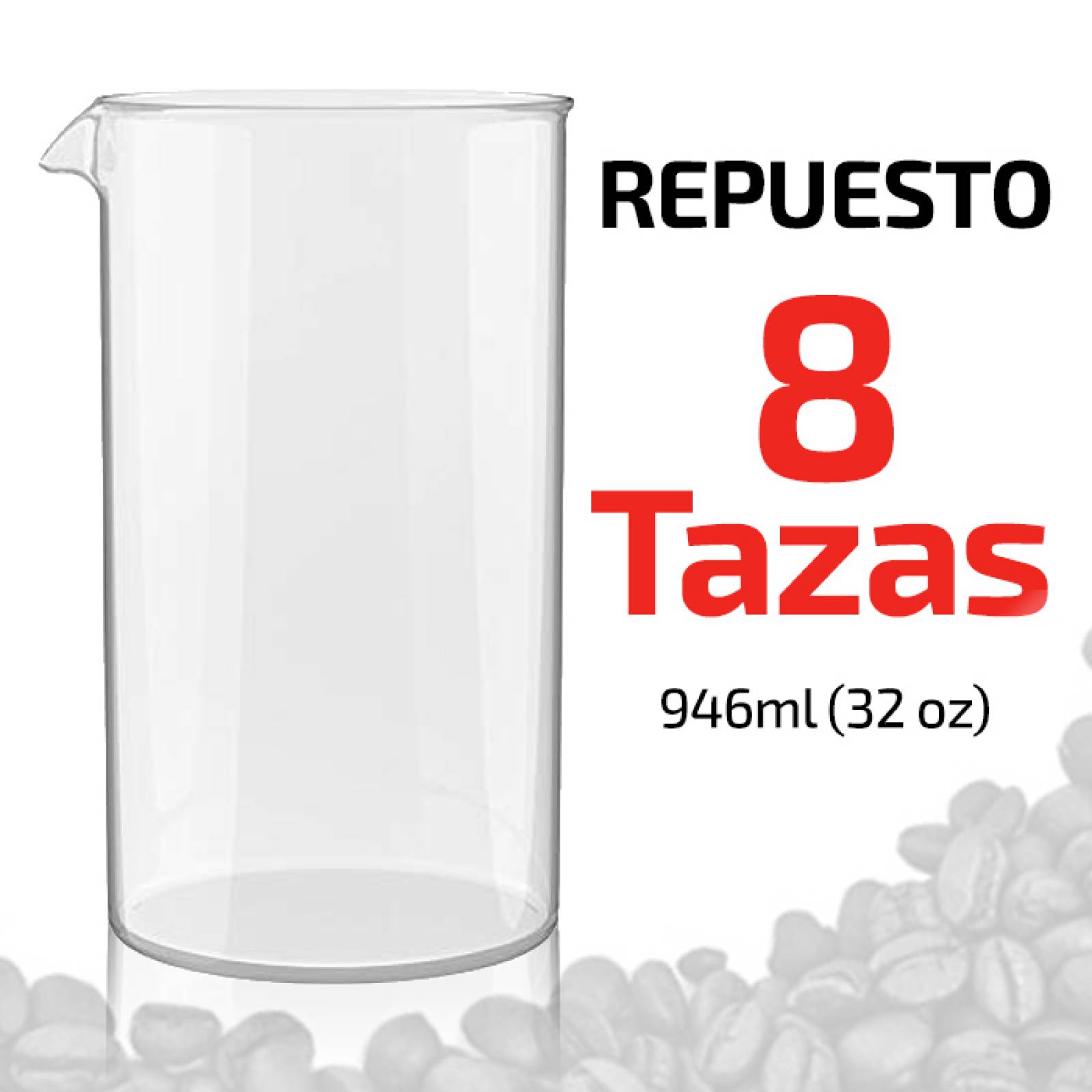 Repuesto para Prensa Francesa - 8 Tazas (1 Litro)