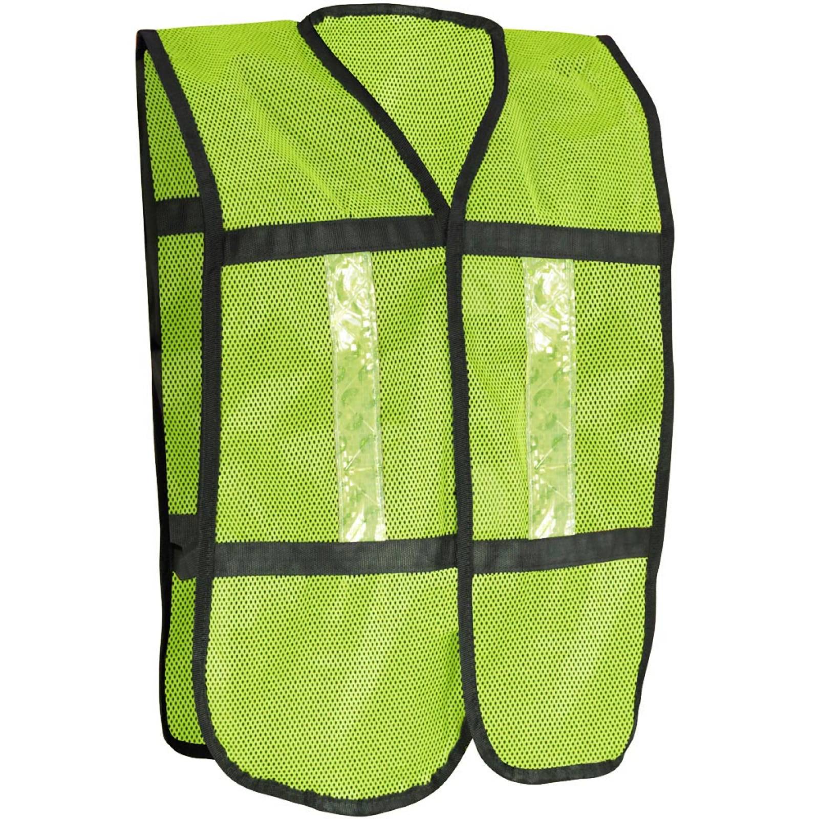 Chaleco de malla amarillo con reflejante plástico 50 piezas