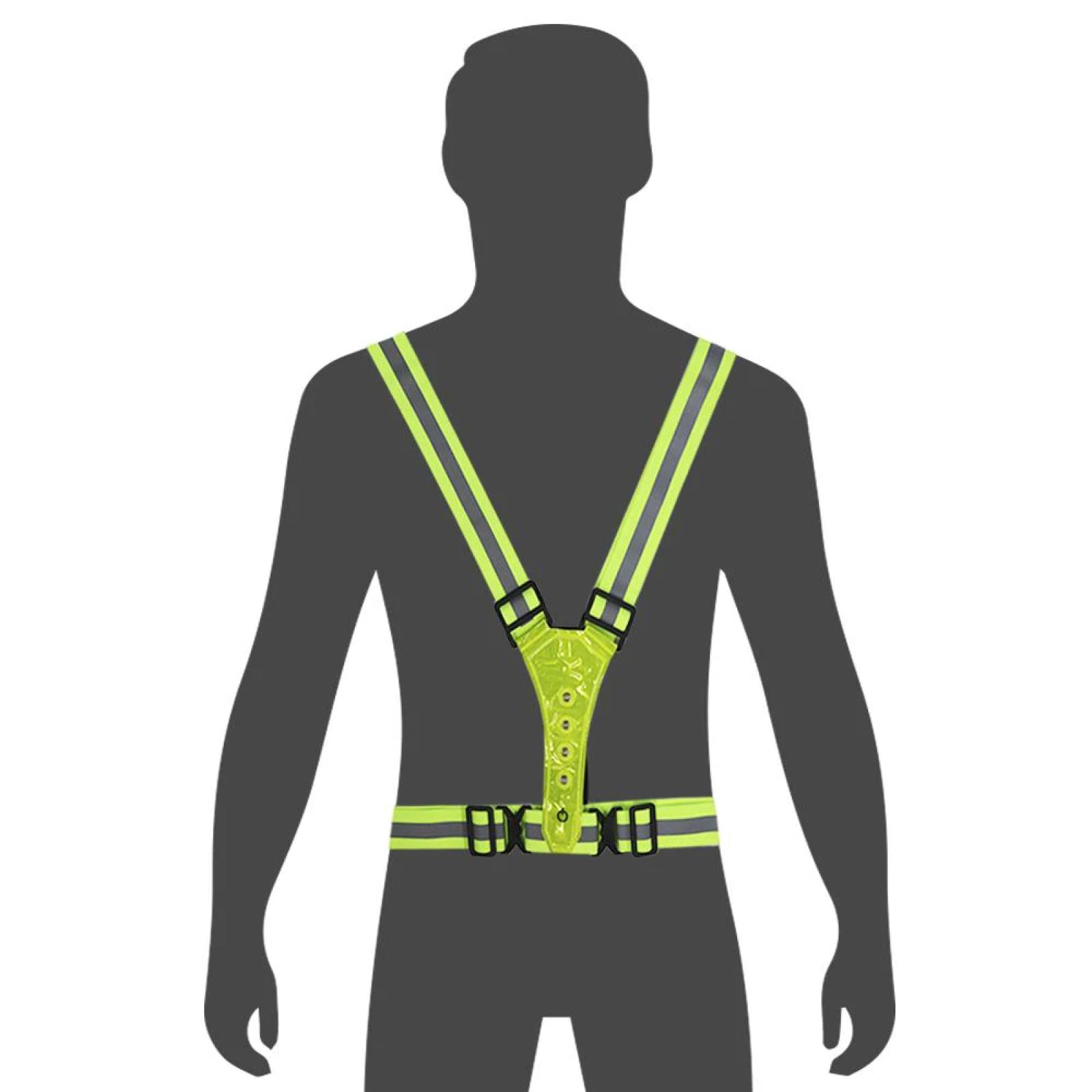 Chaleco de Banda Reflejante con Luz Led