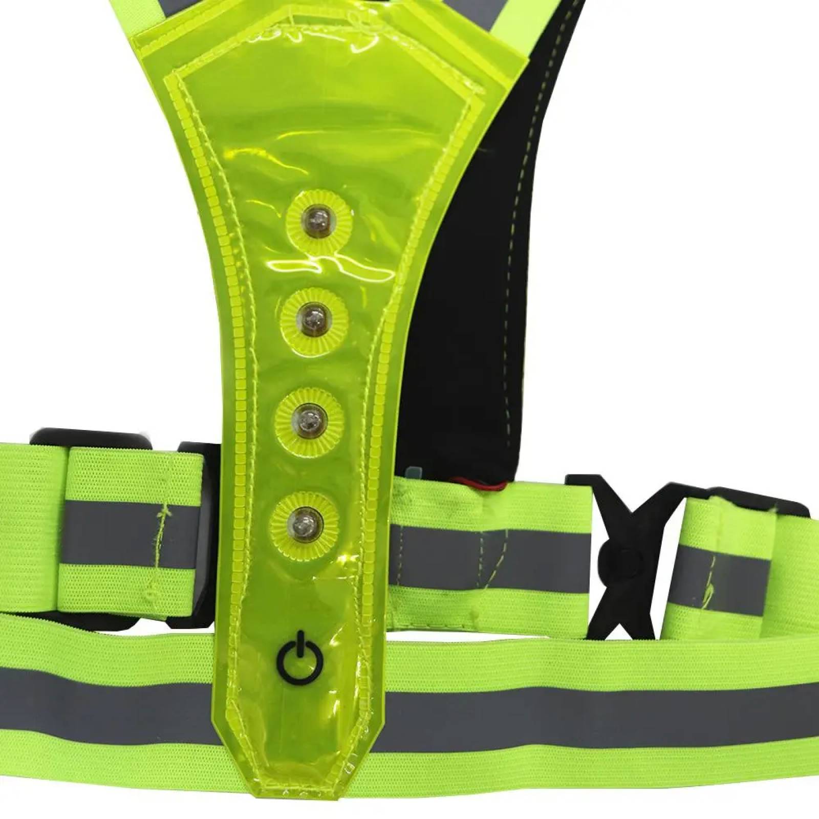 Chaleco de Banda Reflejante con Luz Led