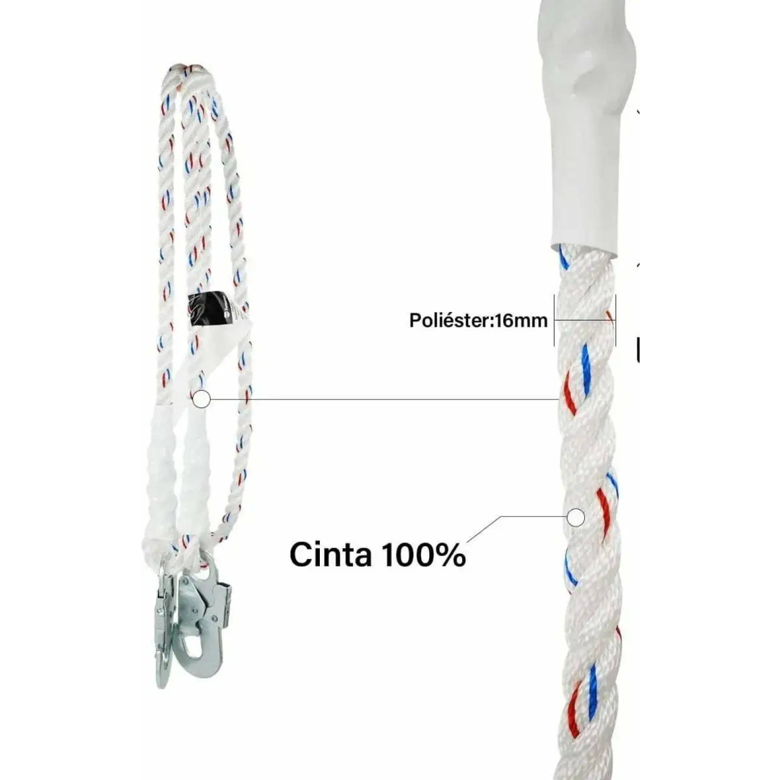 Linea Vida Posicionamiento Mosquetón Acero Cuerda Rescate