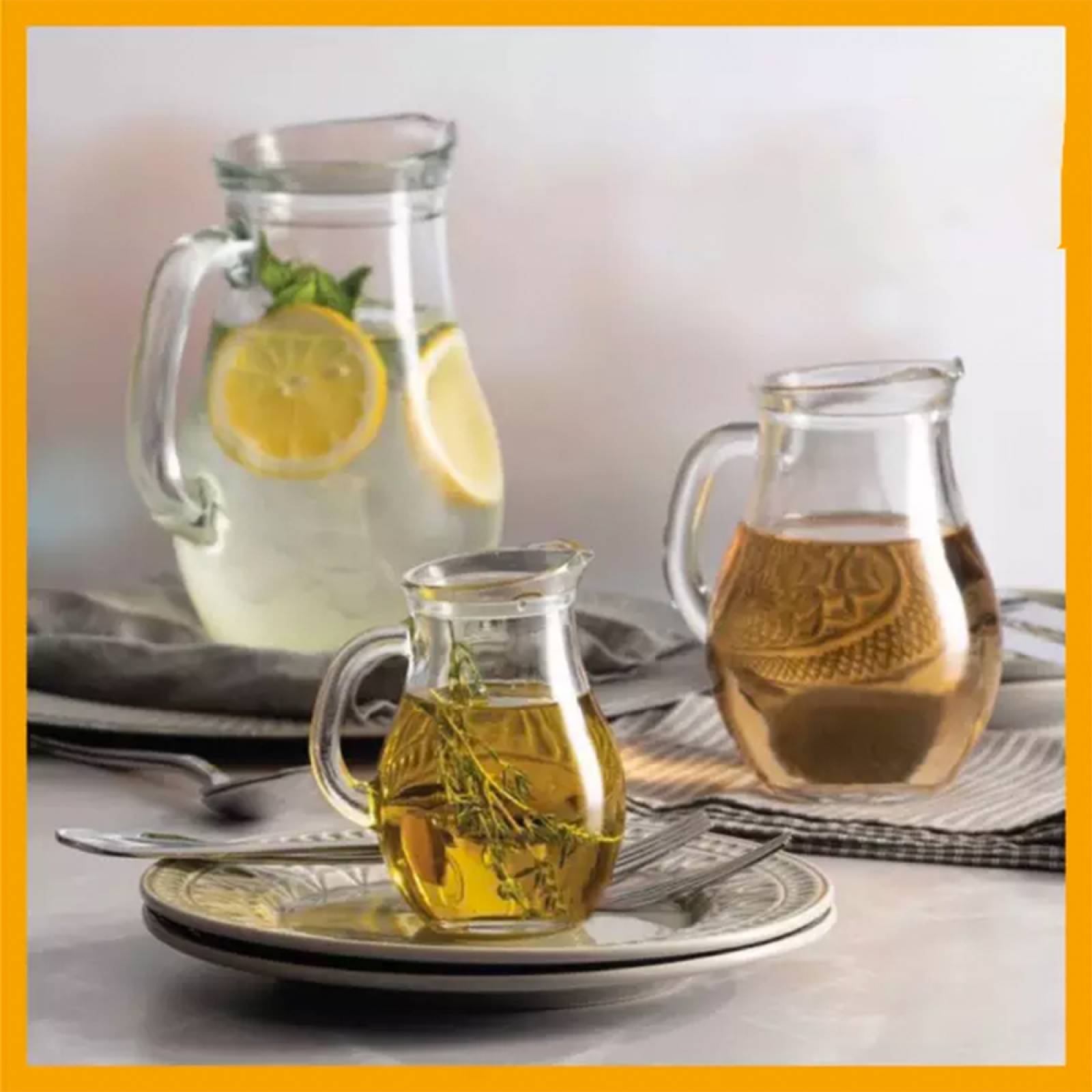 Jarra de Vidrio con Agarradera 1 Lt Pasabahce