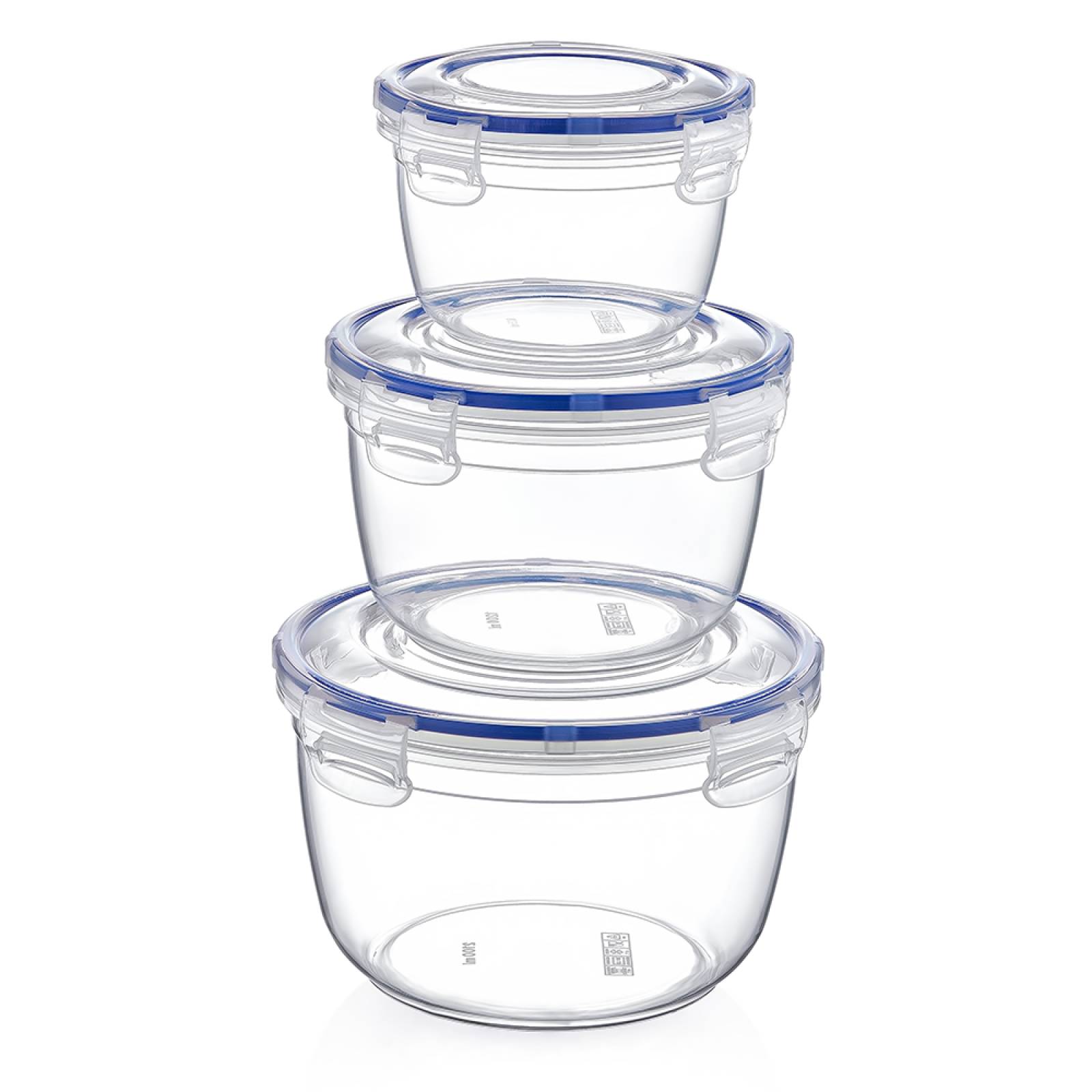 Juego de 3 Hérmeticos Redondos Contenedor de Alimentos