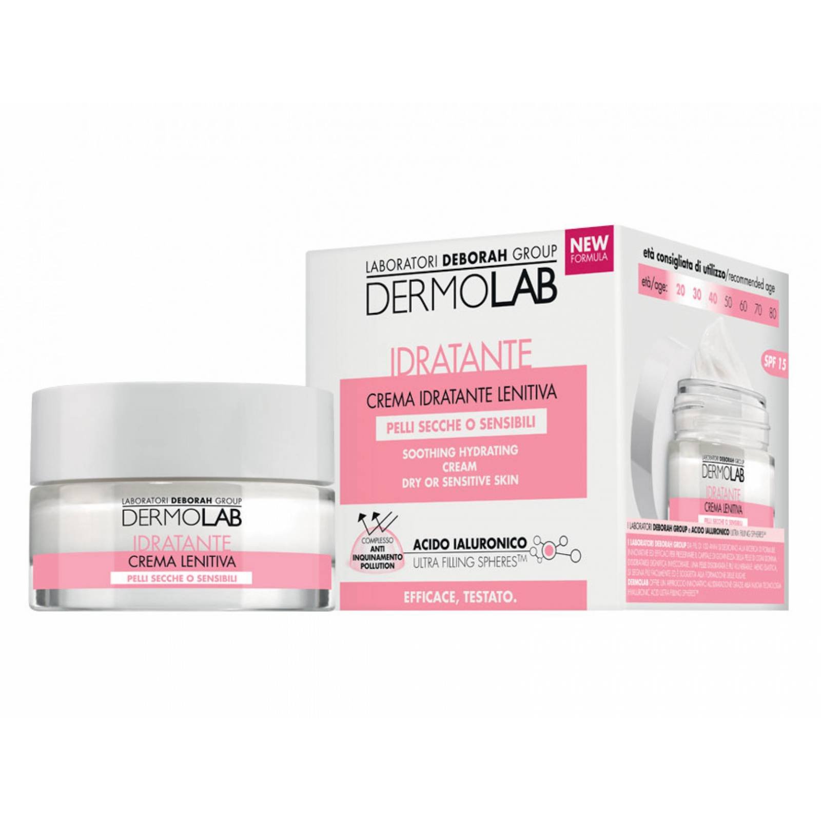 Crema hidratante protectora Dermolab piel seca o sensible SPF20