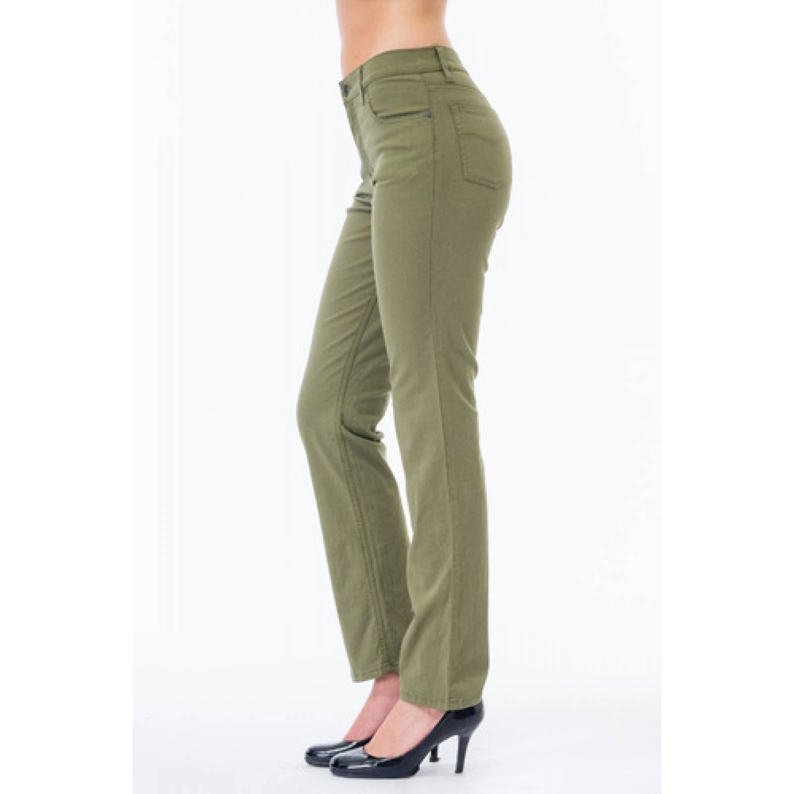 Pantalón Oggi Mujer Gabardina Stretch Atraction Verde
