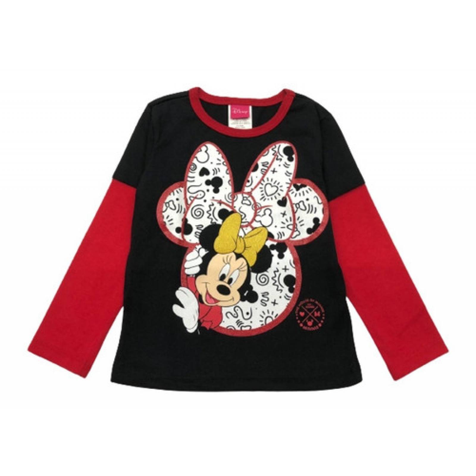 Blusa Minnie Manga Larga Niña Disney Oficial 100  Original