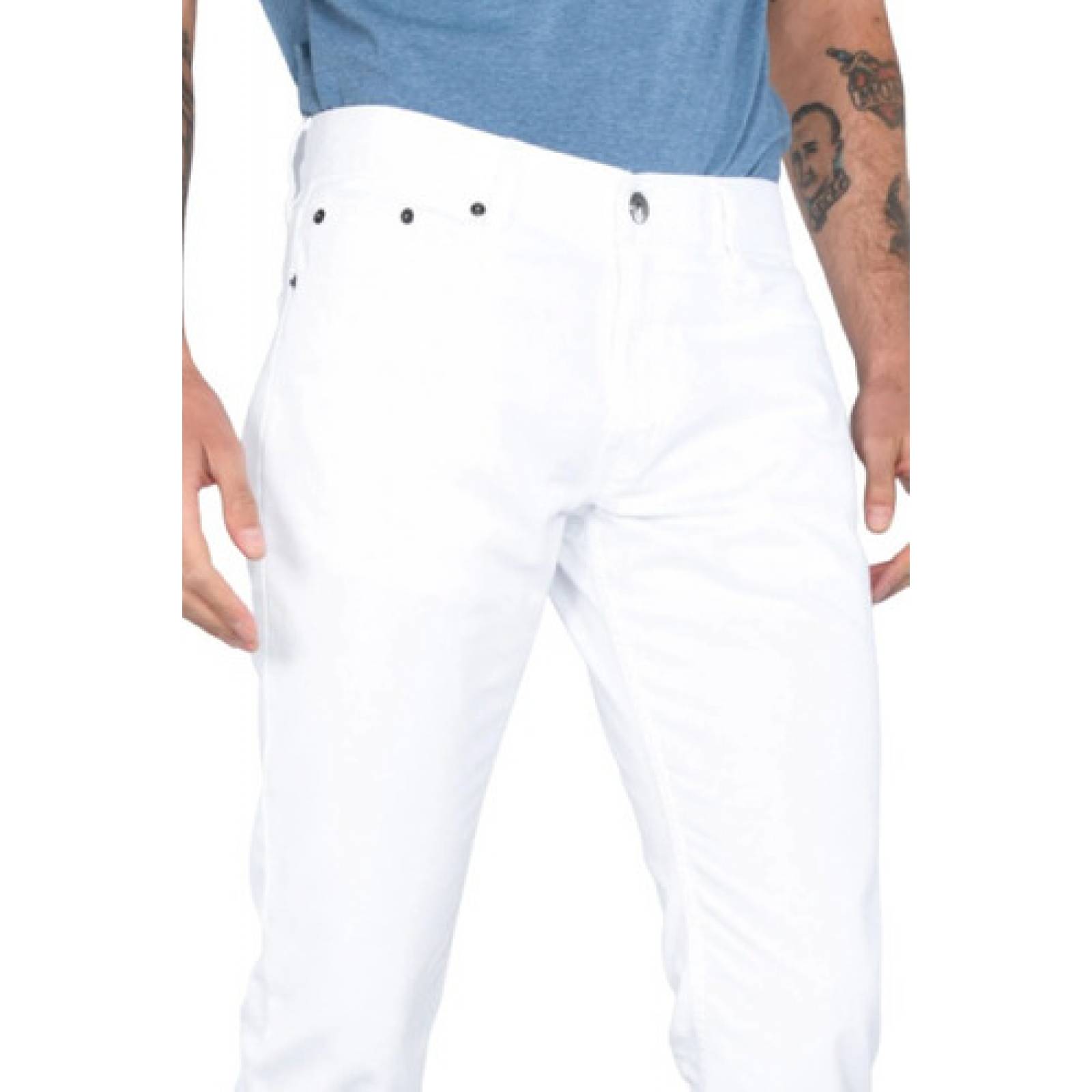 Pantalón Blanco Hombre Oggi Jeans Vaxter Gabardina Stretch 